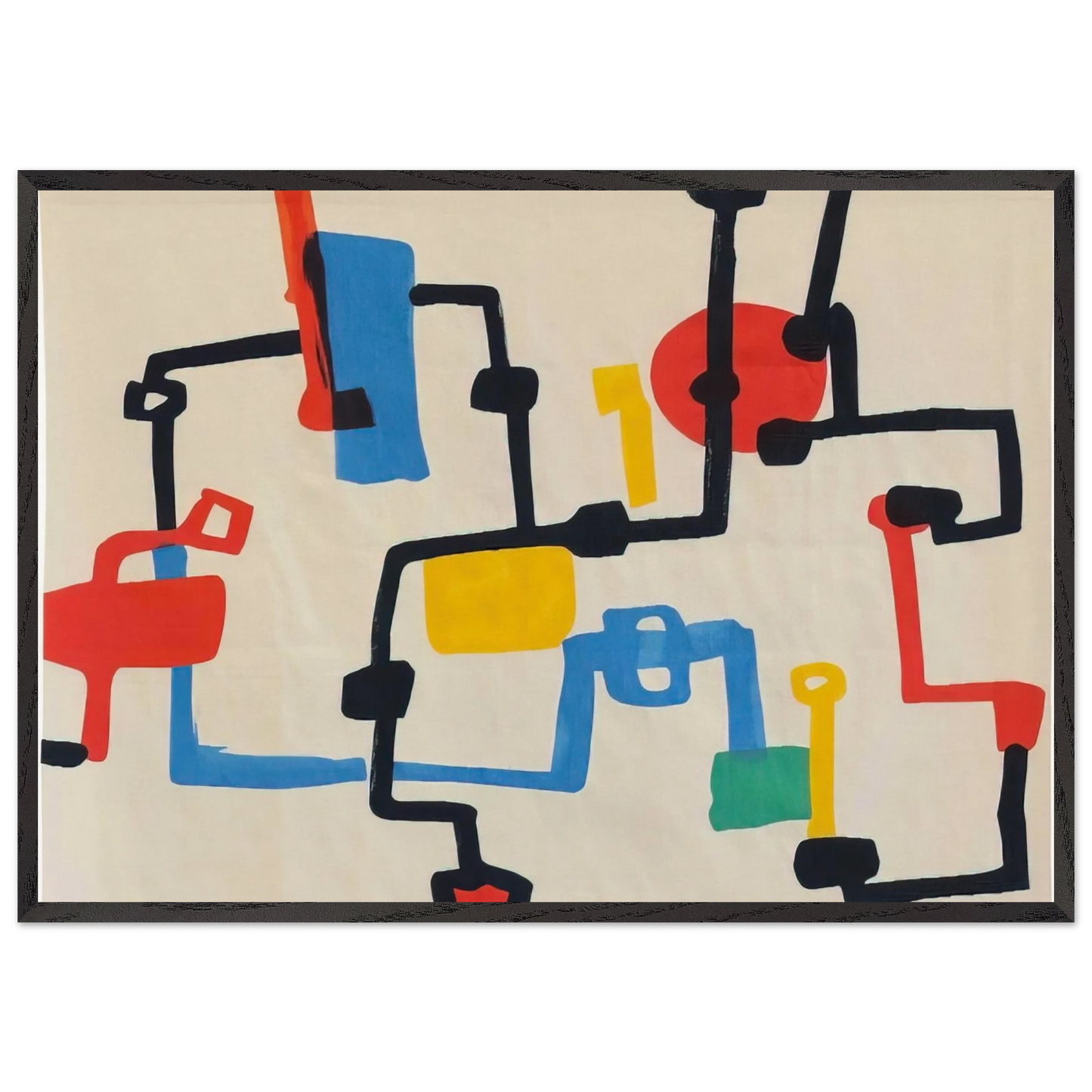 Oil Fields - Etel Adnan Framed Art Print – Black Wooden Frame - Default Title - -Framed Art Print