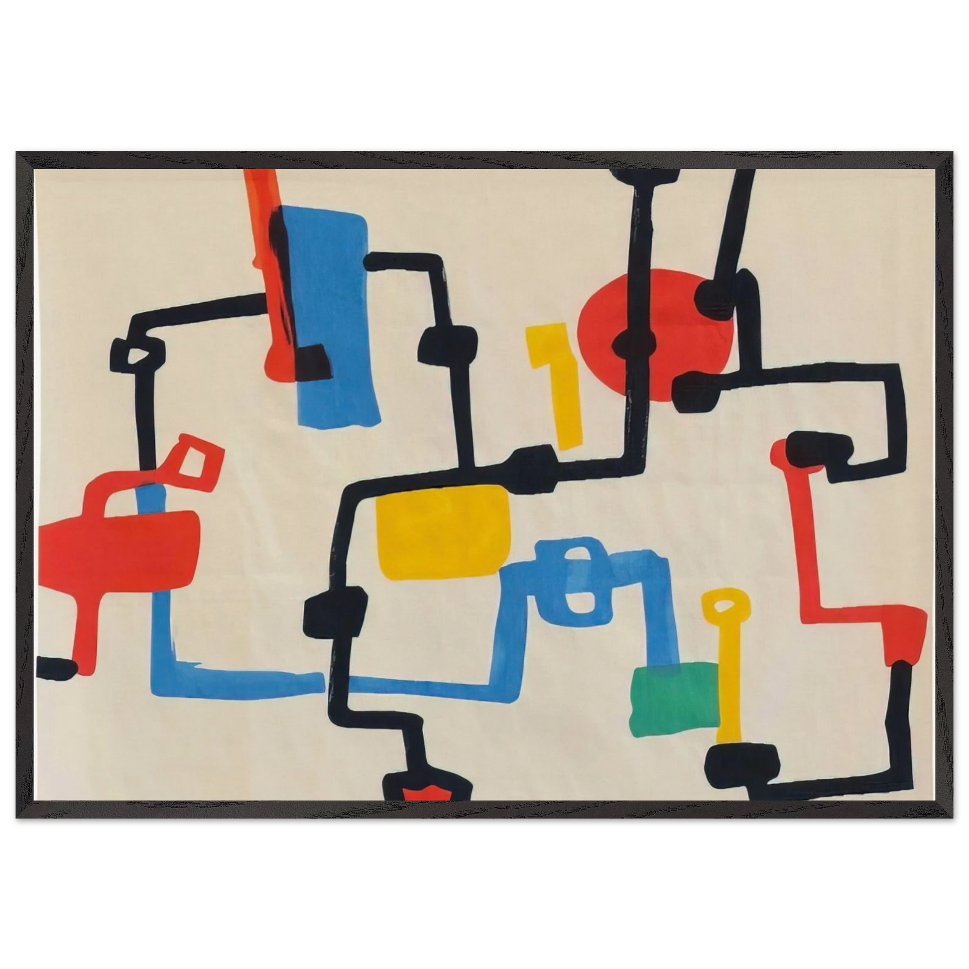 Oil Fields - Etel Adnan Framed Art Print – Black Wooden Frame - Default Title - -Framed Art Print