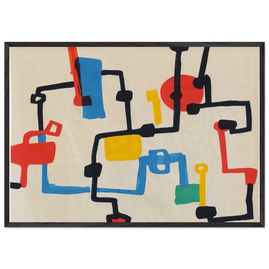 Oil Fields - Etel Adnan Framed Art Print – Black Wooden Frame - Default Title - -Framed Art Print