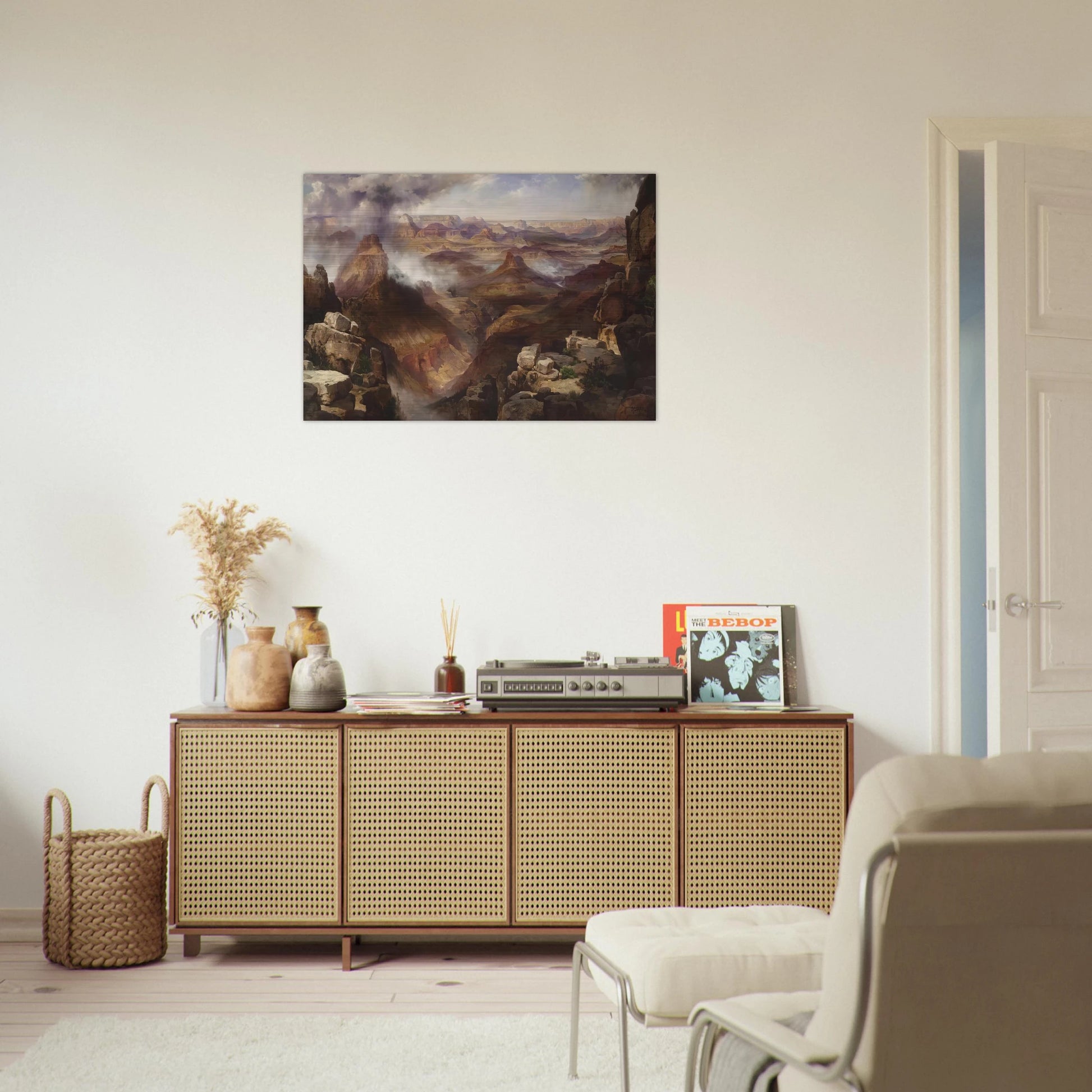 Grand Canyon of the Colorado River - Thomas Moran Brushed Aluminum Print - 70x100 cm / 28x40 inches | Thomas Moran Aluminum Print | Thomas Moran Prints