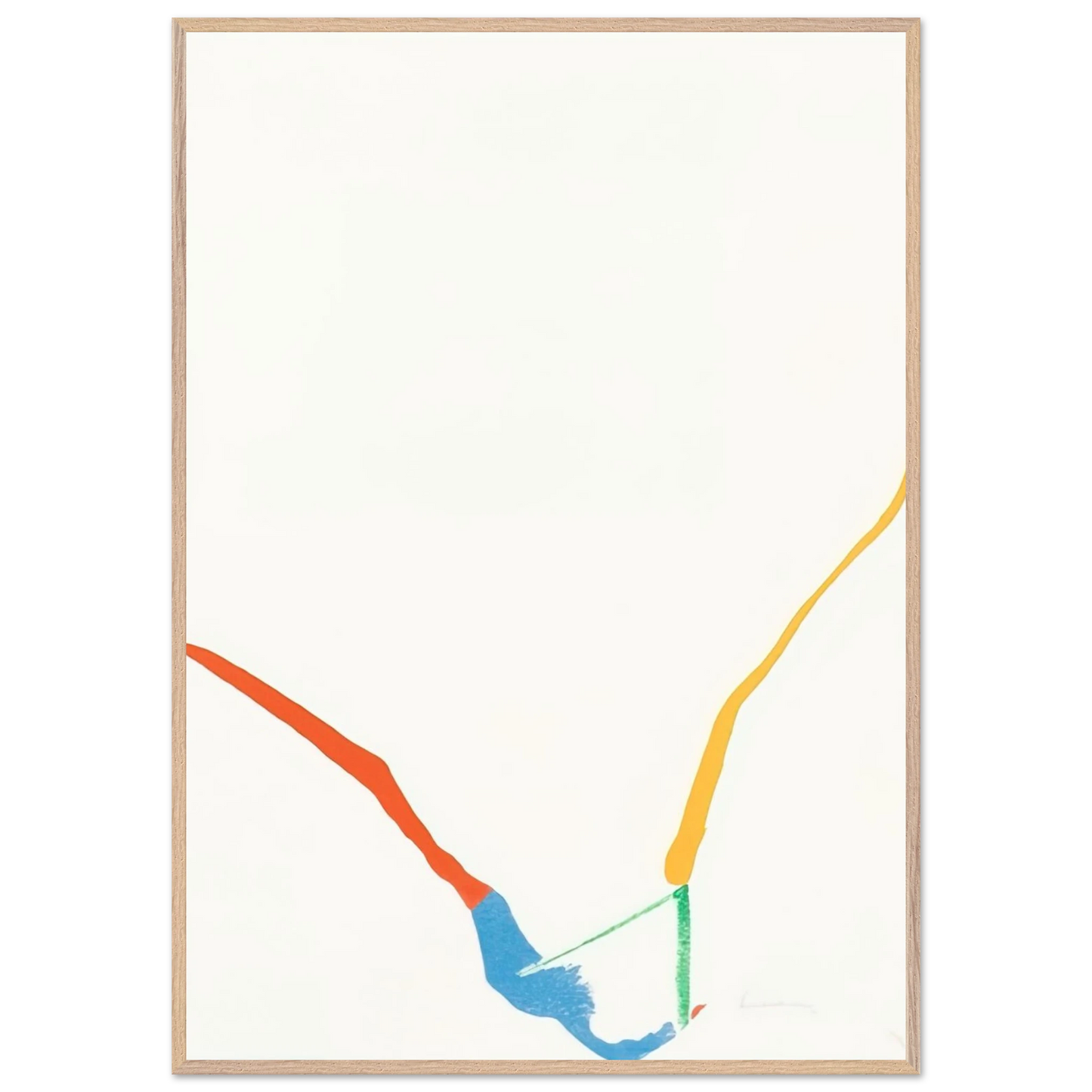 Helen Frankenthaler - What Red Lines Can Do - 1970 Wall art - 20x25 cm / 8x10 inches - Premium Wooden Framed Poster With Fine Art Paper - Black frame
