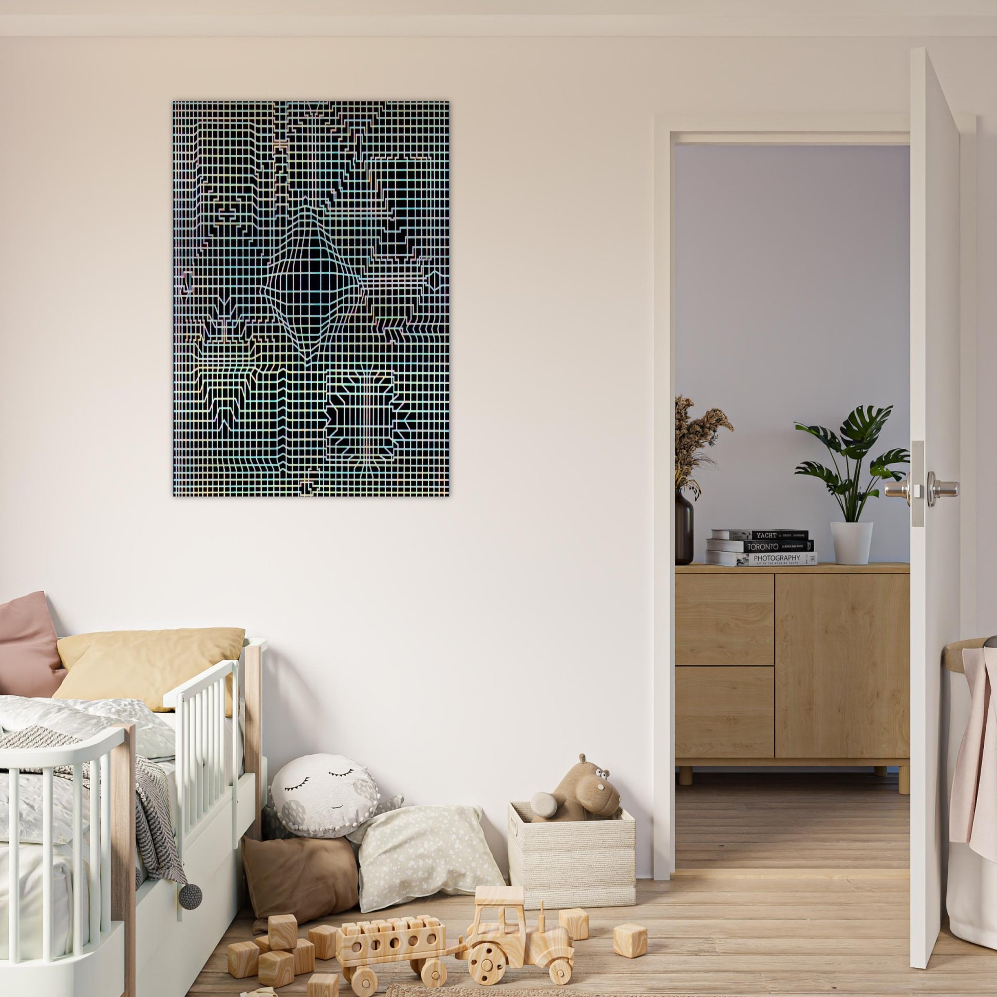 Biadan - 1959 - Victor Vasarely Brushed Aluminum Print - 70x100 cm / 28x40 inches | Victor Vasarely Aluminum Print | Victor Vasarely Prints