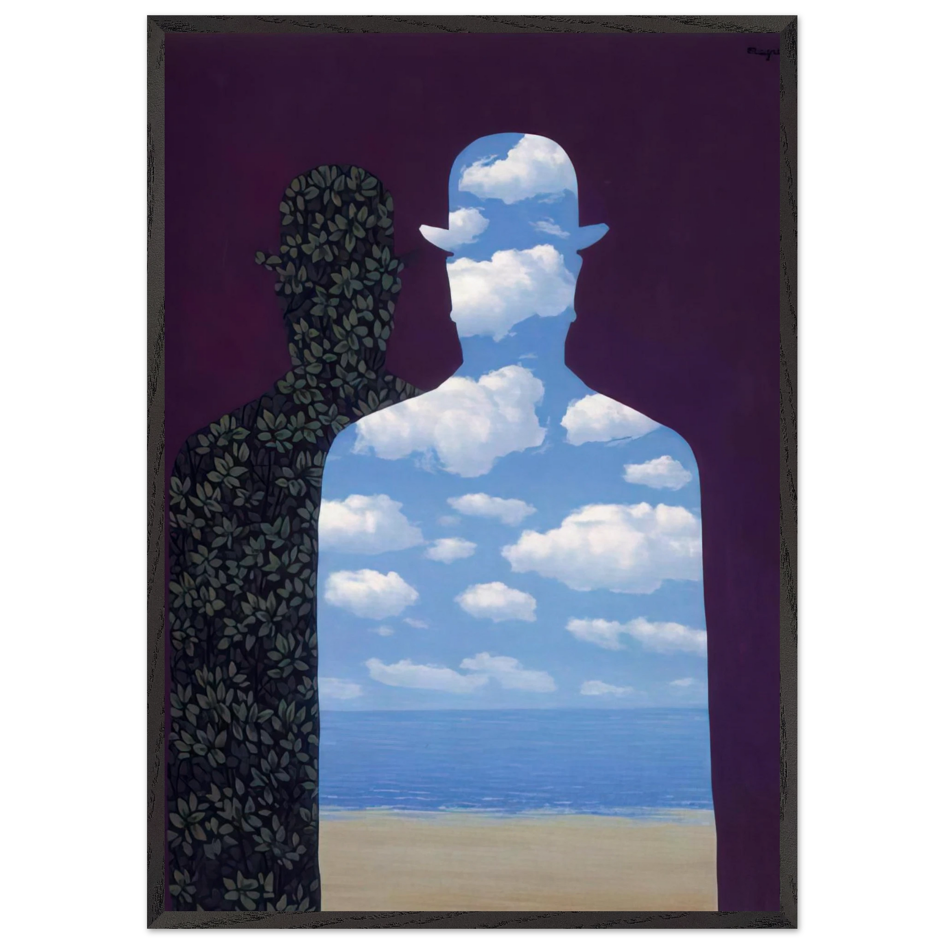 HIGH SOCIETY 1962 - Rene Magritte Framed Art Print – Black Wooden Frame - Default Title - -Framed Art Print