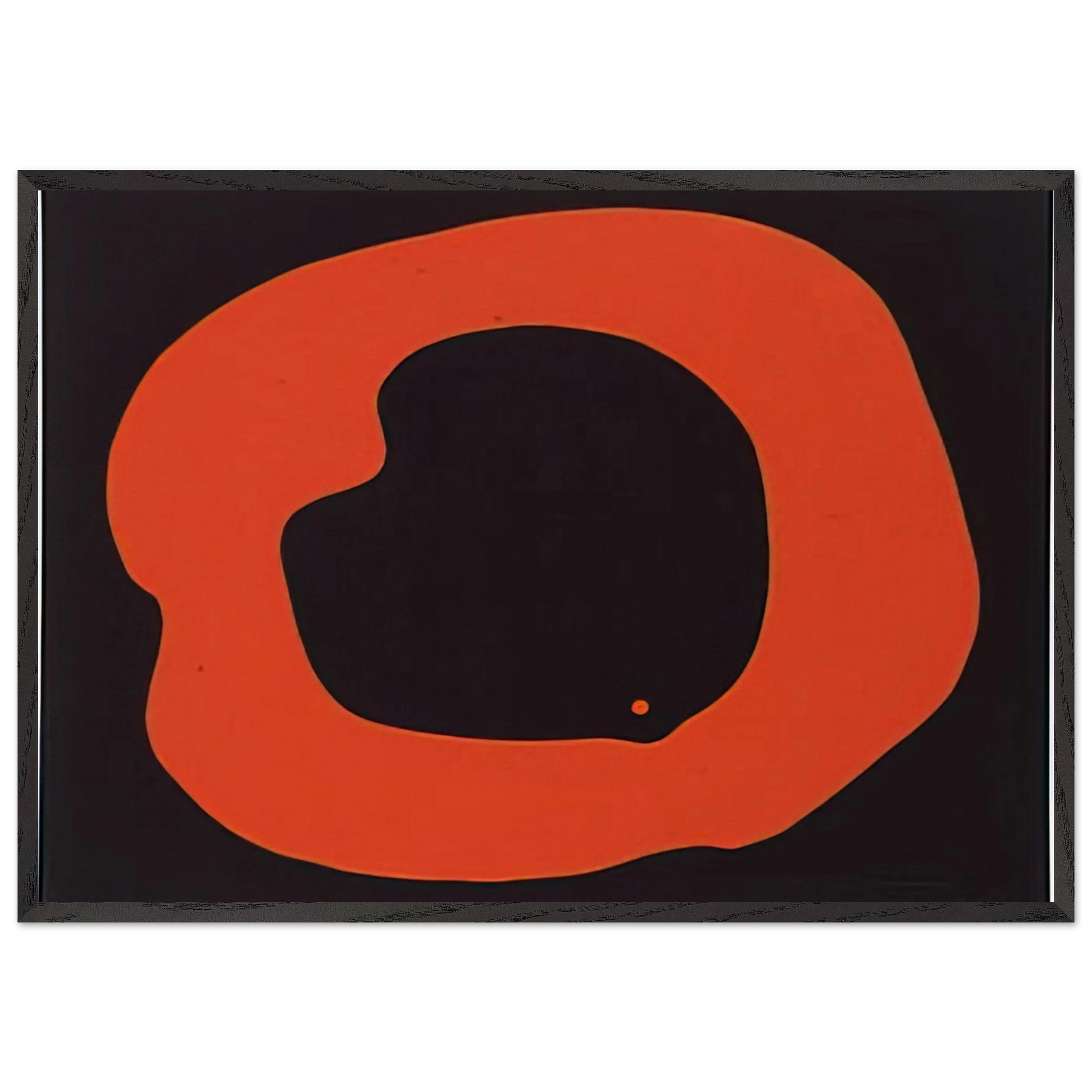 Untitled - Art Informel Minimalism - Jiro Yoshihara Framed Art Print – Black Wooden Frame - Default Title - -Framed Art Print