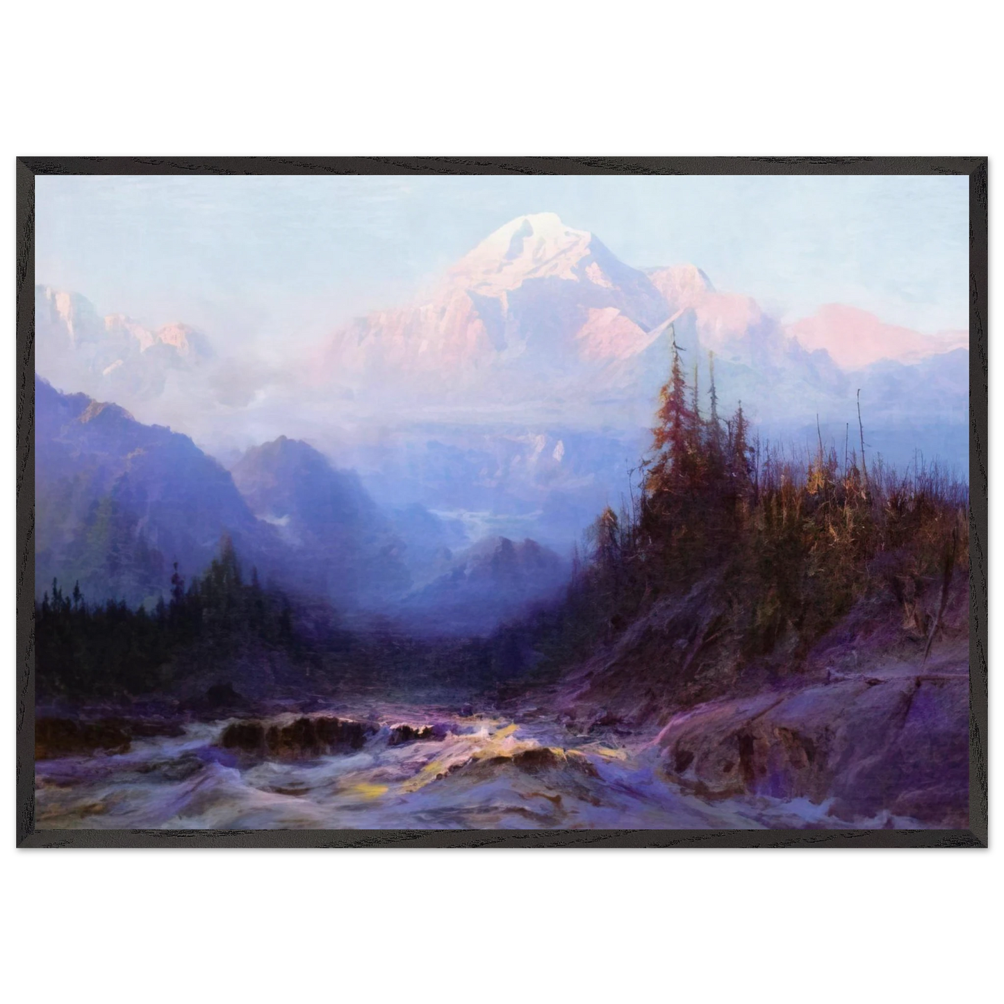 Mount McKinley - 1925 - Sydney Laurence Framed Art Print – Black Wooden Frame - Default Title - -Framed Art Print