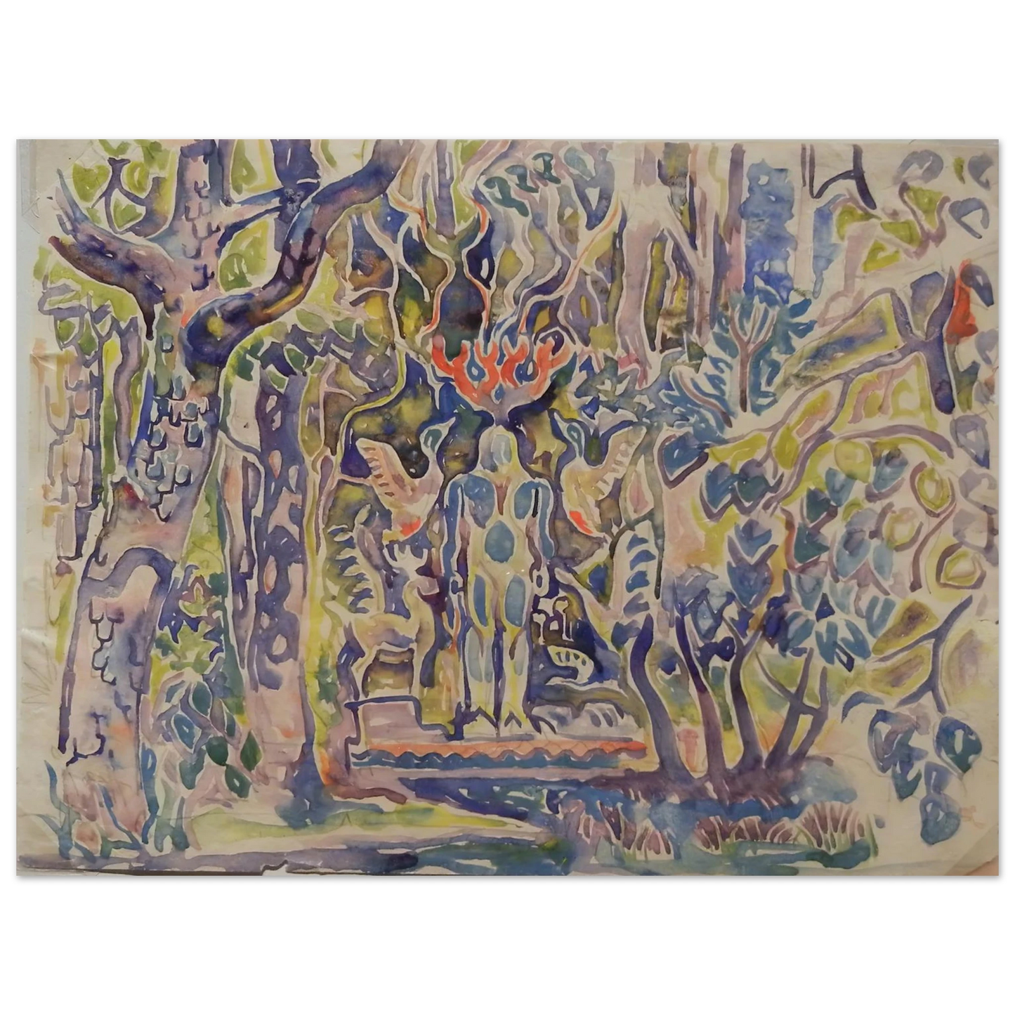 Walter Inglis Anderson - Walter Anderson Wall art - A1 (59.4 x 84.1  cm) - Premium Wooden Framed Poster With Fine Art Paper - White frame