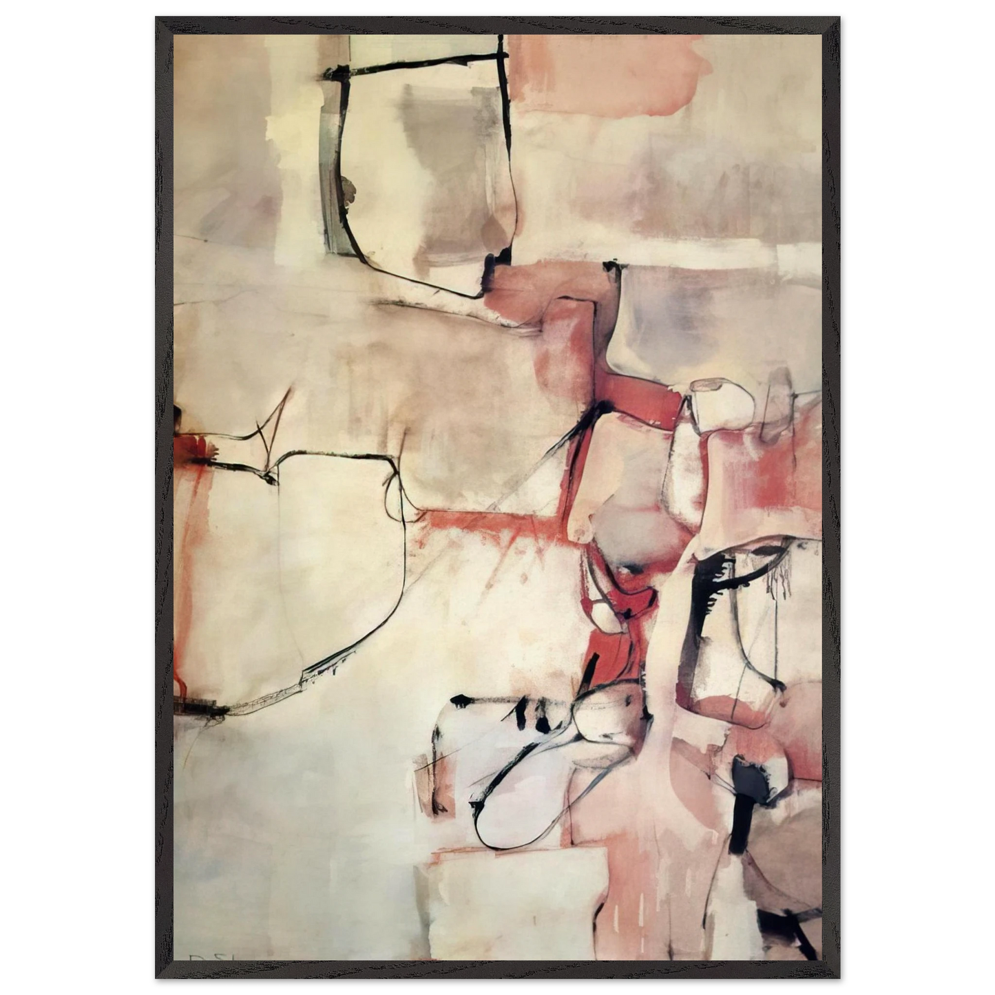 Albuquerque 3 - Richard Diebenkorn Framed Art Print – Black Wooden Frame - Default Title - -Framed Art Print