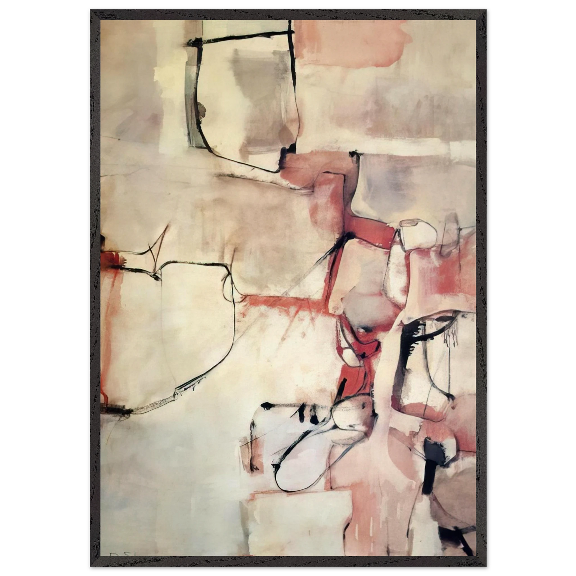 Albuquerque 3 - Richard Diebenkorn Framed Art Print – Black Wooden Frame - Default Title - -Framed Art Print