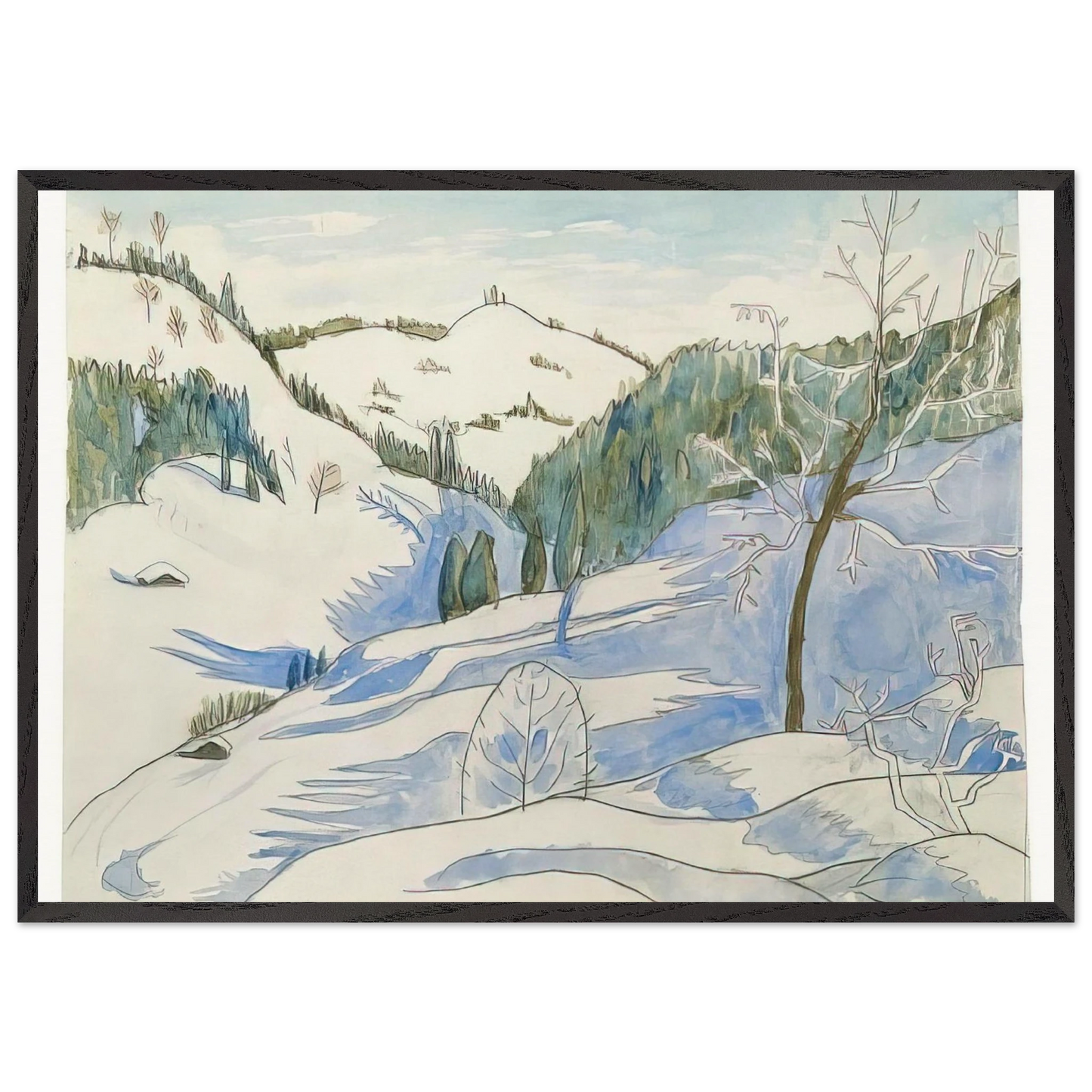 MORGENSCHATTEN 1924 - Gabriele Munter Framed Art Print – Black Wooden Frame - Default Title - -Framed Art Print