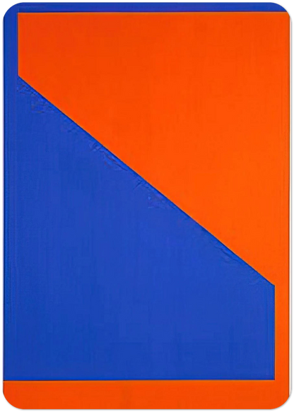 Blue with Orange - 1984 By Carmen Herrera Pack of 10 Post Cards | Carmen Herrera Post Cards | A6 (10.5 x 14.8 cm) - 4.1 x 5.8 inches