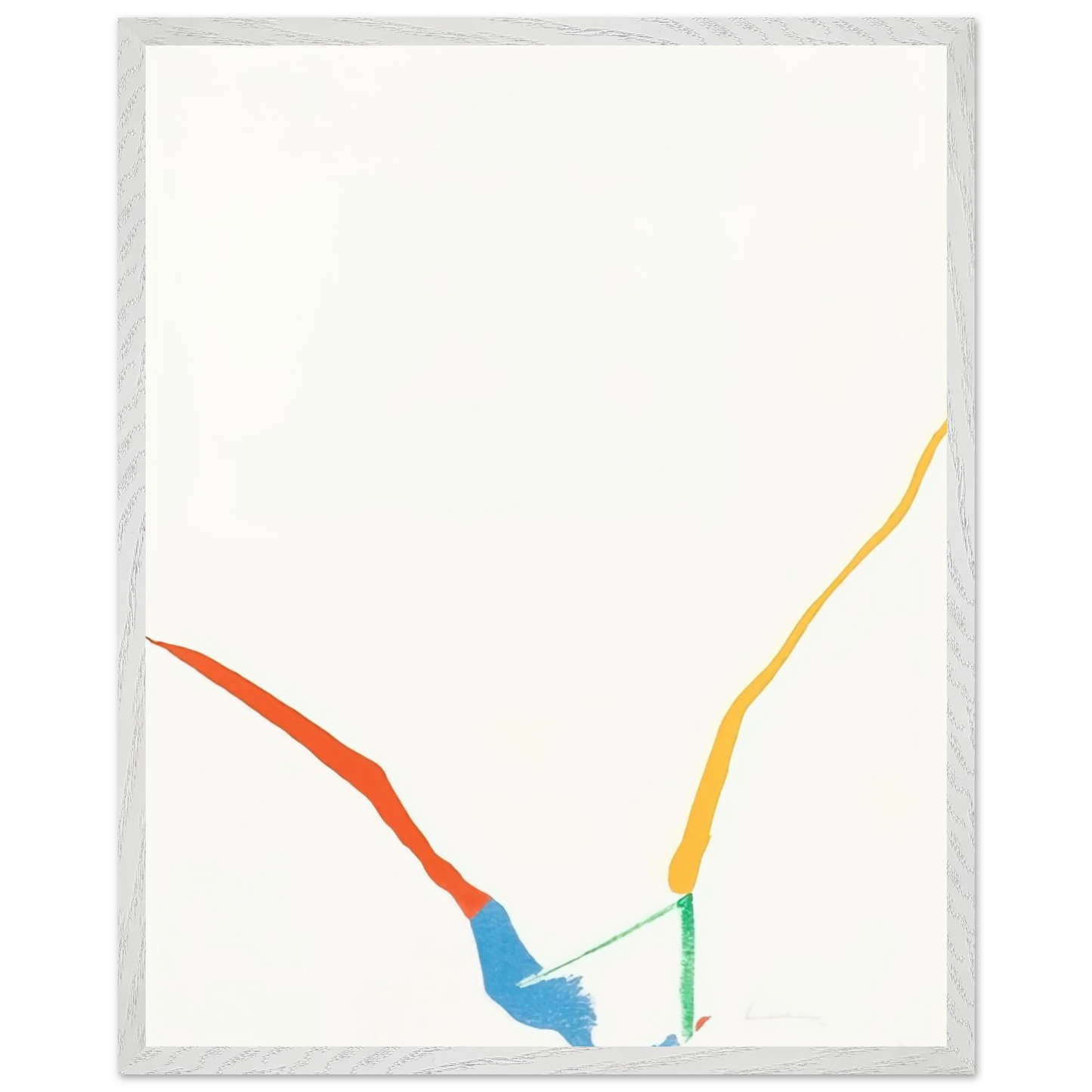 Helen Frankenthaler - What Red Lines Can Do - 1970 Wall art - 30x40 cm / 12x16 inches - Premium Wooden Framed Poster With Fine Art Paper - Wood frame