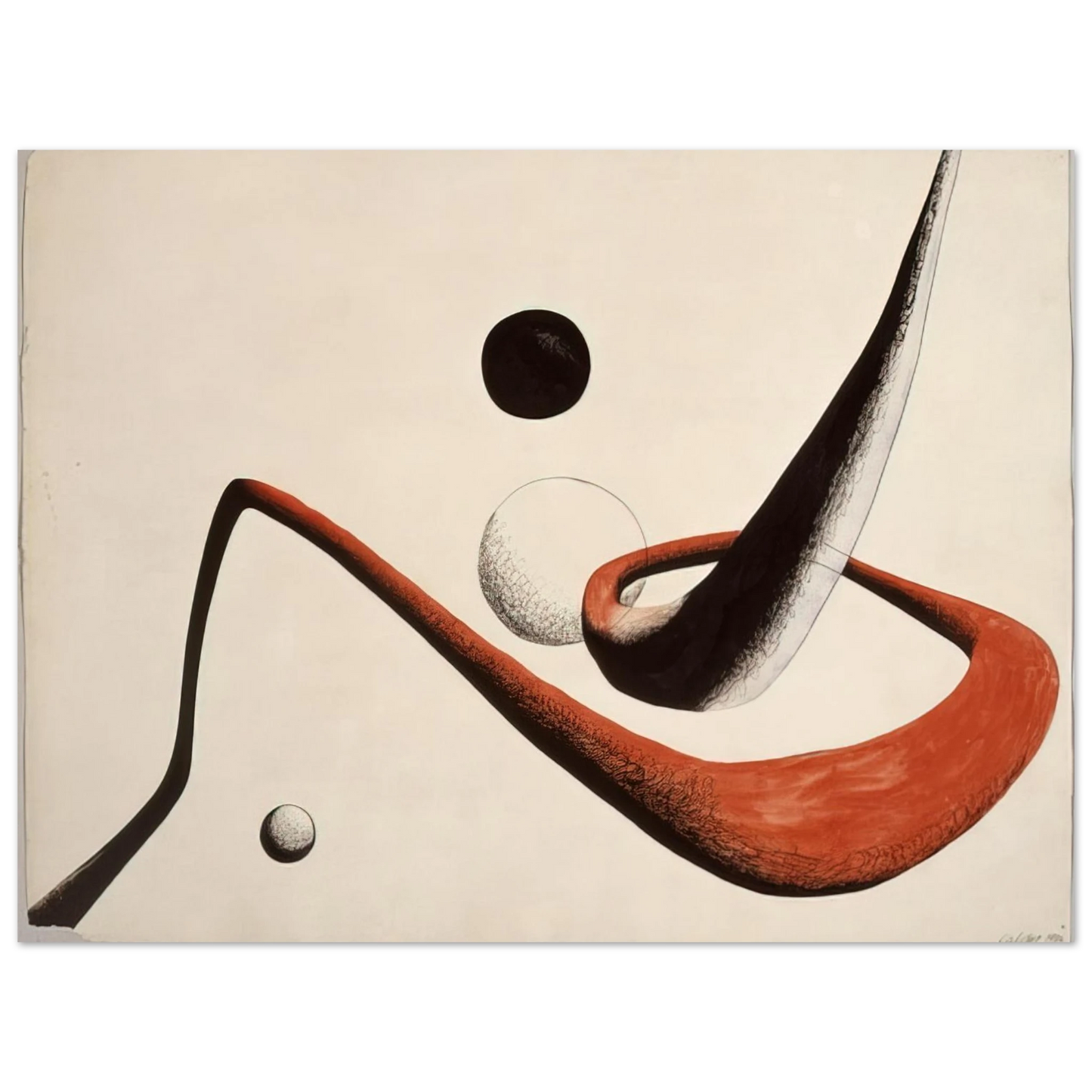 Alexander Calder - SPACE TUNNEL 1932 Fine Art Poster - 13x18 cm / 5x7 inches