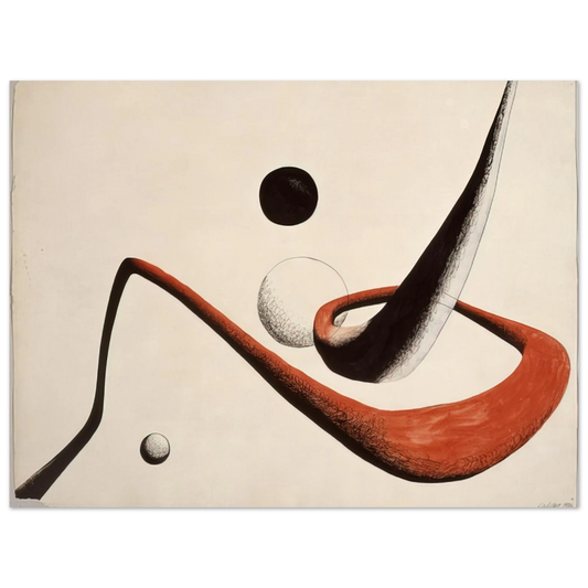 Alexander Calder - SPACE TUNNEL 1932 Fine Art Poster - 13x18 cm / 5x7 inches