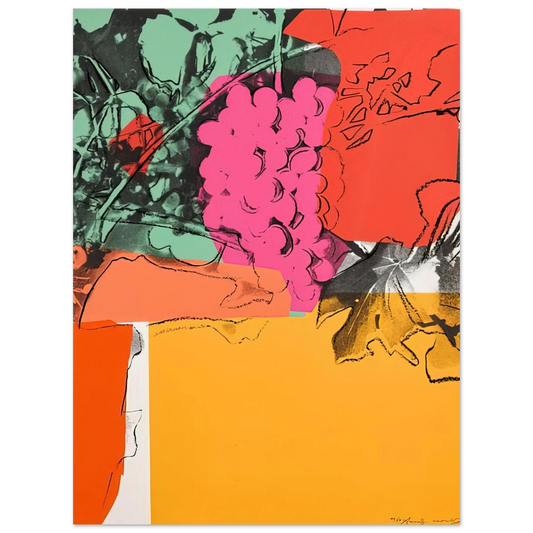 Andy Warhol - Grapes #1 Fine Art Poster - 13x18 cm / 5x7 inches