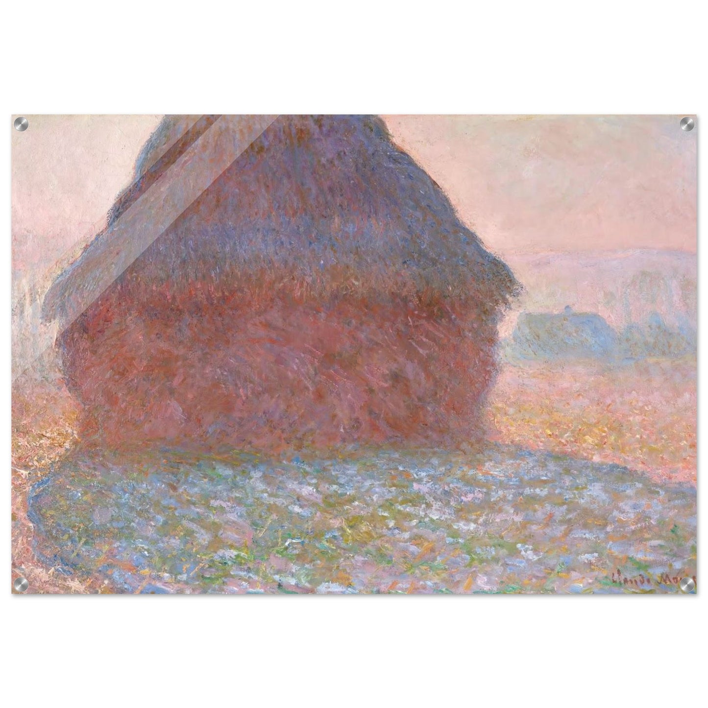 Grainstack in Sunshine - claude monet Acrylic Print - 70x100 cm / 28x40″ inches | claude monet Wall Art | claude monet Prints