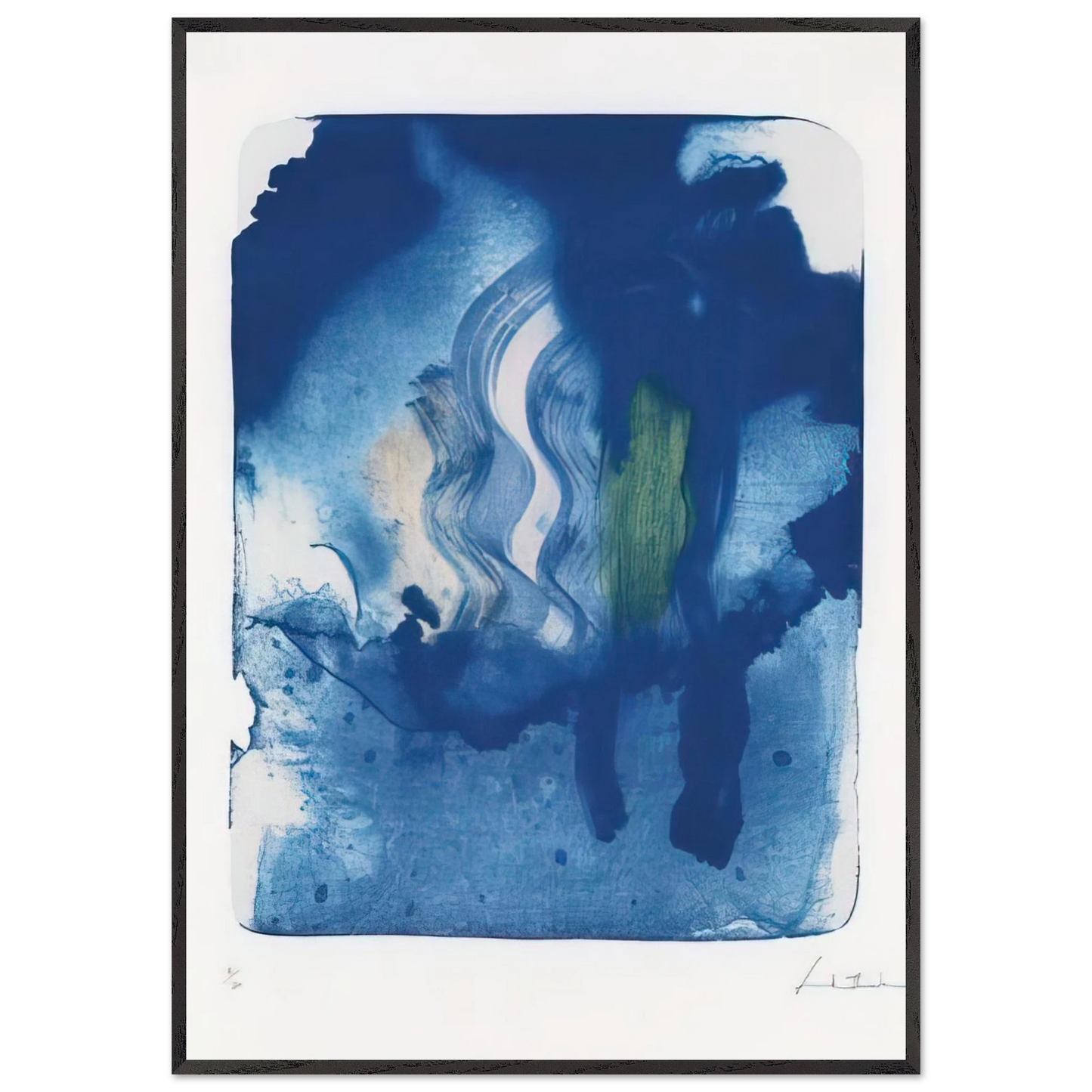Helen Frankenthaler - Reflections V - 1995 Wall art - 28x43  cm / XL (11x17 inches) - Fine Art Poster - -