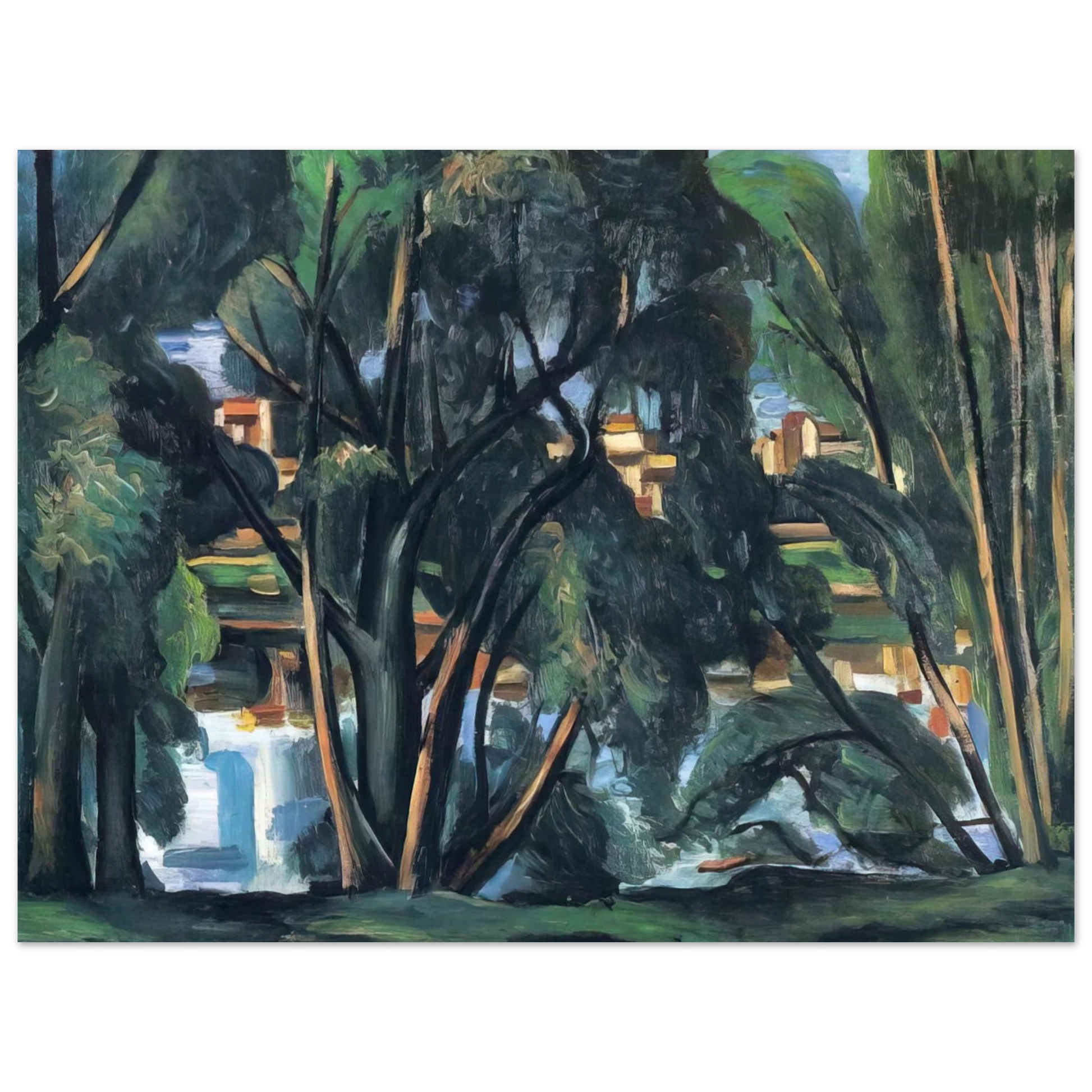 Andre Derain - TREES ON THE BANKS OF THE SEINE 1913 Fine Art Poster - Default Title