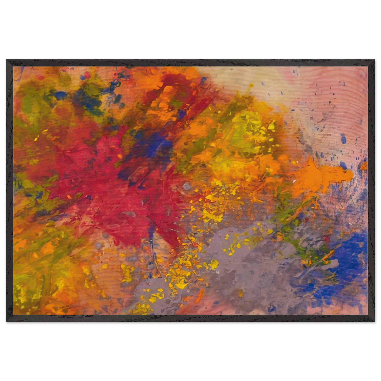 Red Linger - Sam Gilliam Framed Art Print – Black Wooden Frame - Default Title - -Framed Art Print