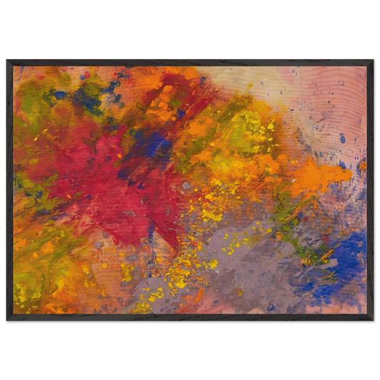 Red Linger - Sam Gilliam Framed Art Print – Black Wooden Frame - Default Title - -Framed Art Print