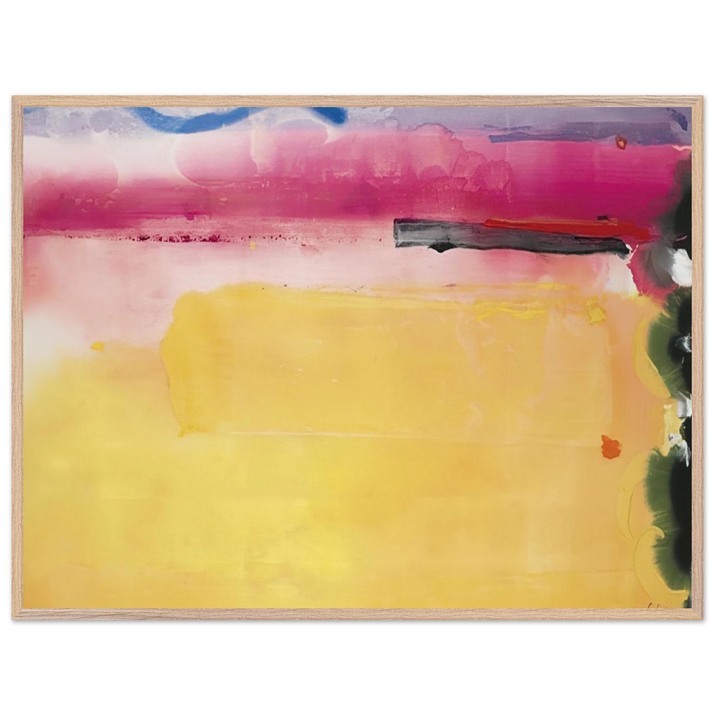 Helen Frankenthaler - Black-Eyed Susan - 1988 Wall art - 60x80 cm / 24x32 inches - Premium Wooden Framed Poster With Fine Art Paper - Black frame