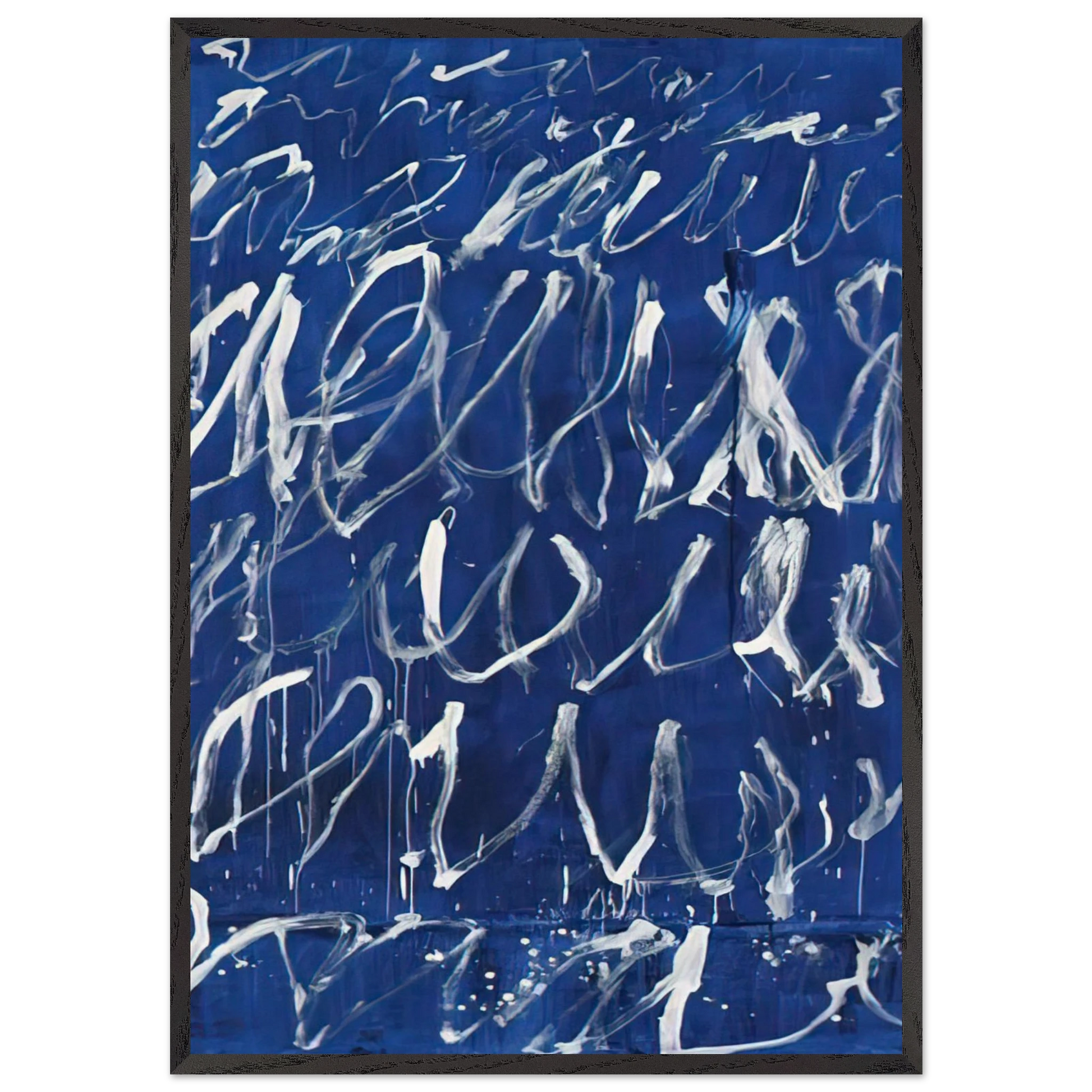 Untitled N4 - Cy Twombly Framed Art Print – Black Wooden Frame - Default Title - -Framed Art Print