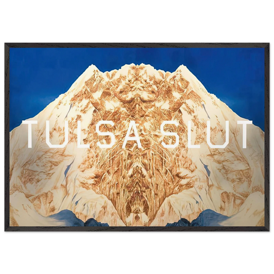 TULSA SLUT 2016 - Edward Ruscha Framed Art Print – Black Wooden Frame - Default Title - -Framed Art Print
