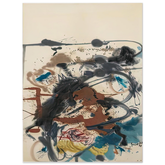 Helen Frankenthaler - Winter Hunt, 1958- Wall Art - 21x29.7 cm / 8x12" - Fine Art Poster - -
