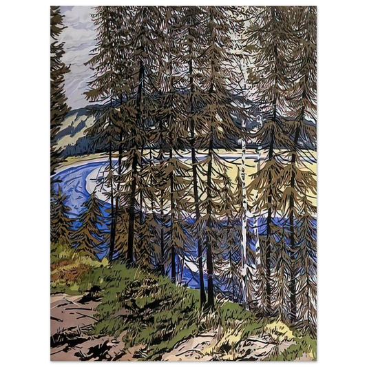 Neil Welliver - Synthetic Blue St. John - 2000 Fine Art Poster - Default Title