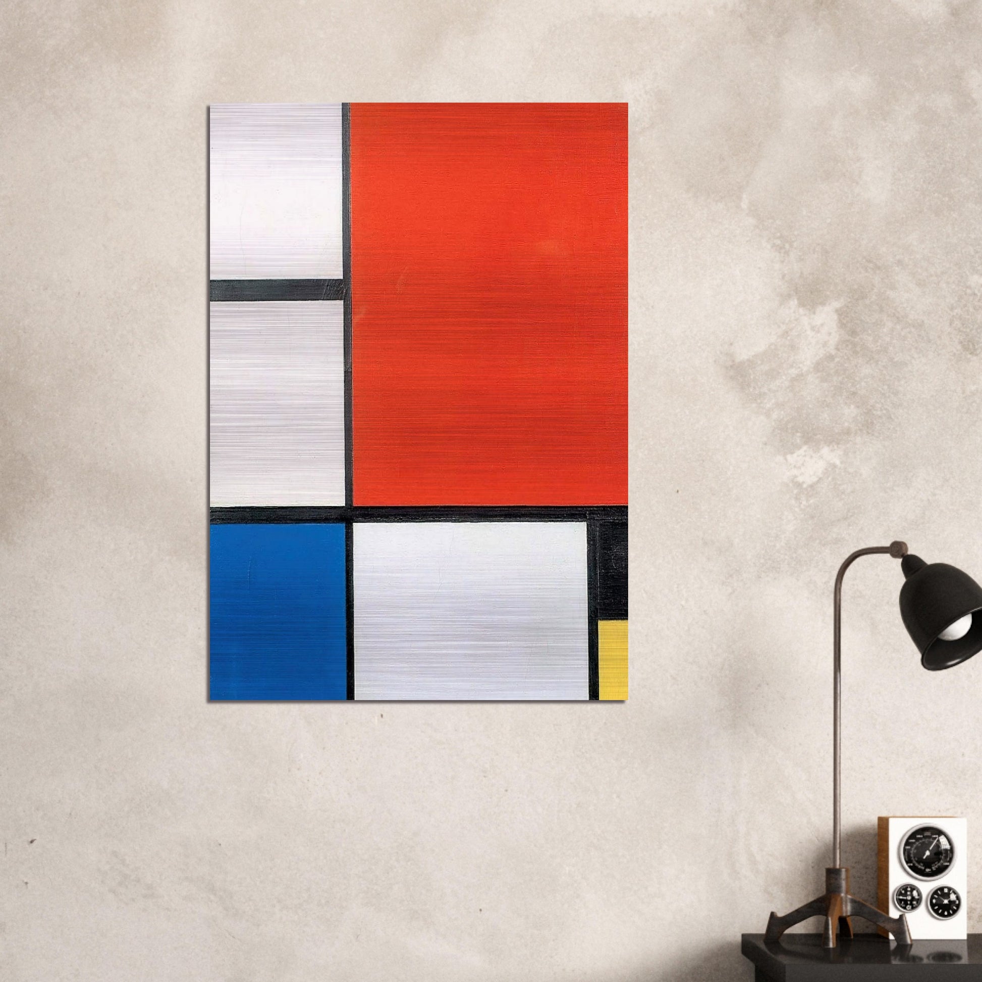 Composition 2 - Piet Mondrian Brushed Aluminum Print - 70x100 cm / 28x40 inches | Piet Mondrian Aluminum Print | Piet Mondrian Prints