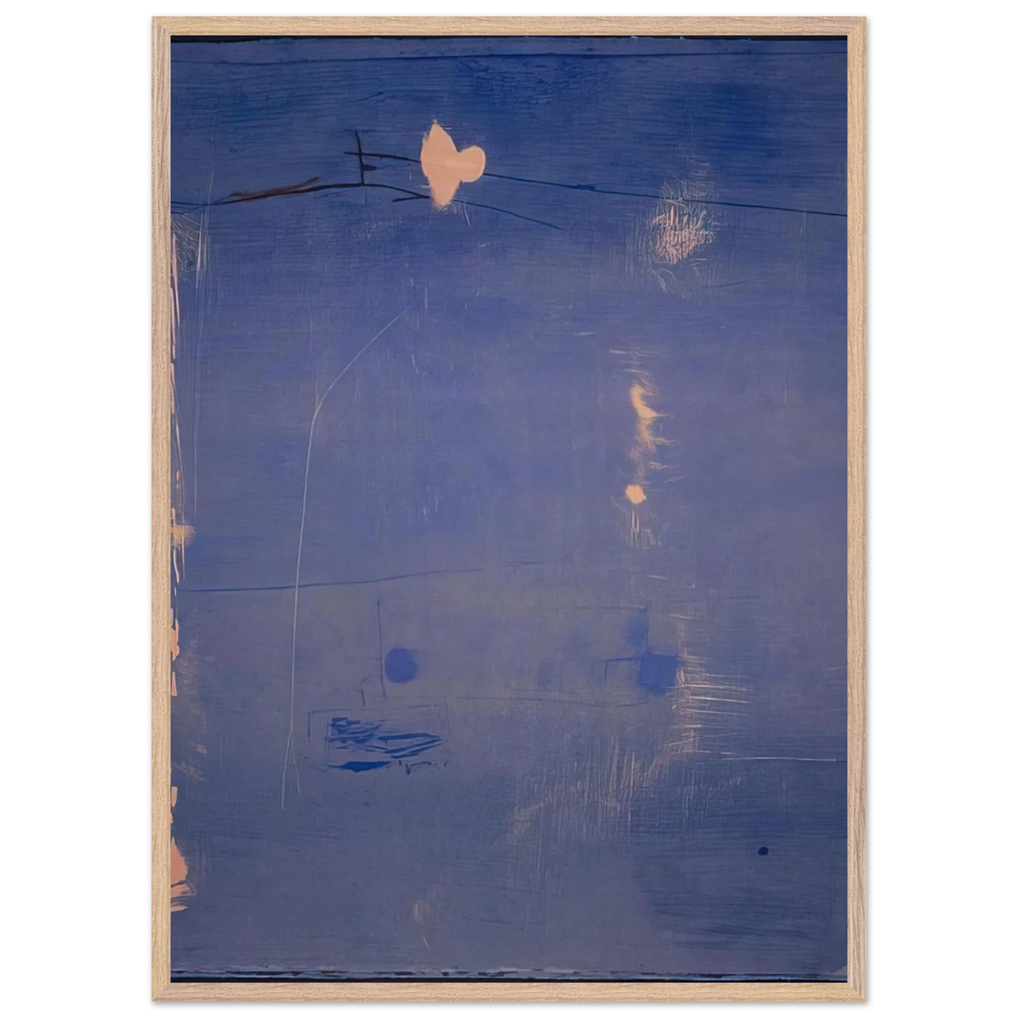 Helen Frankenthaler - Cameo - 1980 Wall art - 20x25 cm / 8x10 inches - Premium Wooden Framed Poster With Fine Art Paper - Black frame