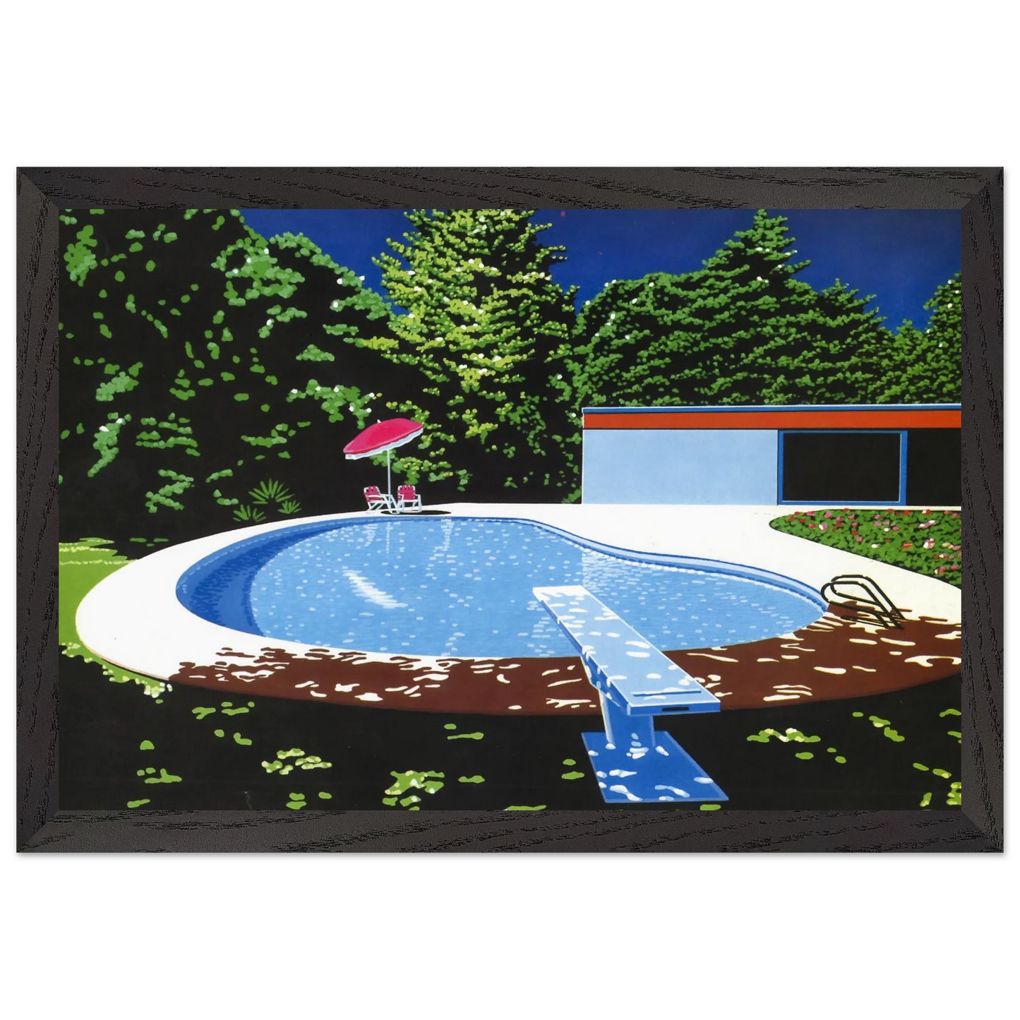 Hiroshi Nagai - NIAGARA 07SH 944 Wall Art - 30x40 cm / 12x16 inches - Premium Wooden Framed Poster With Fine Art Paper - Black frame