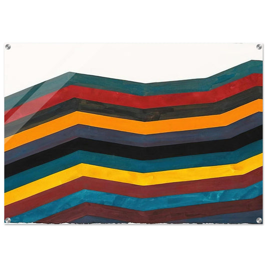 Irregular Horizontal Bands of Equal Width Starting at Bottom - Sol LeWitt Acrylic Print - 70x100 cm / 28x40″ inches | Sol LeWitt Wall Art | Sol LeWitt Prints