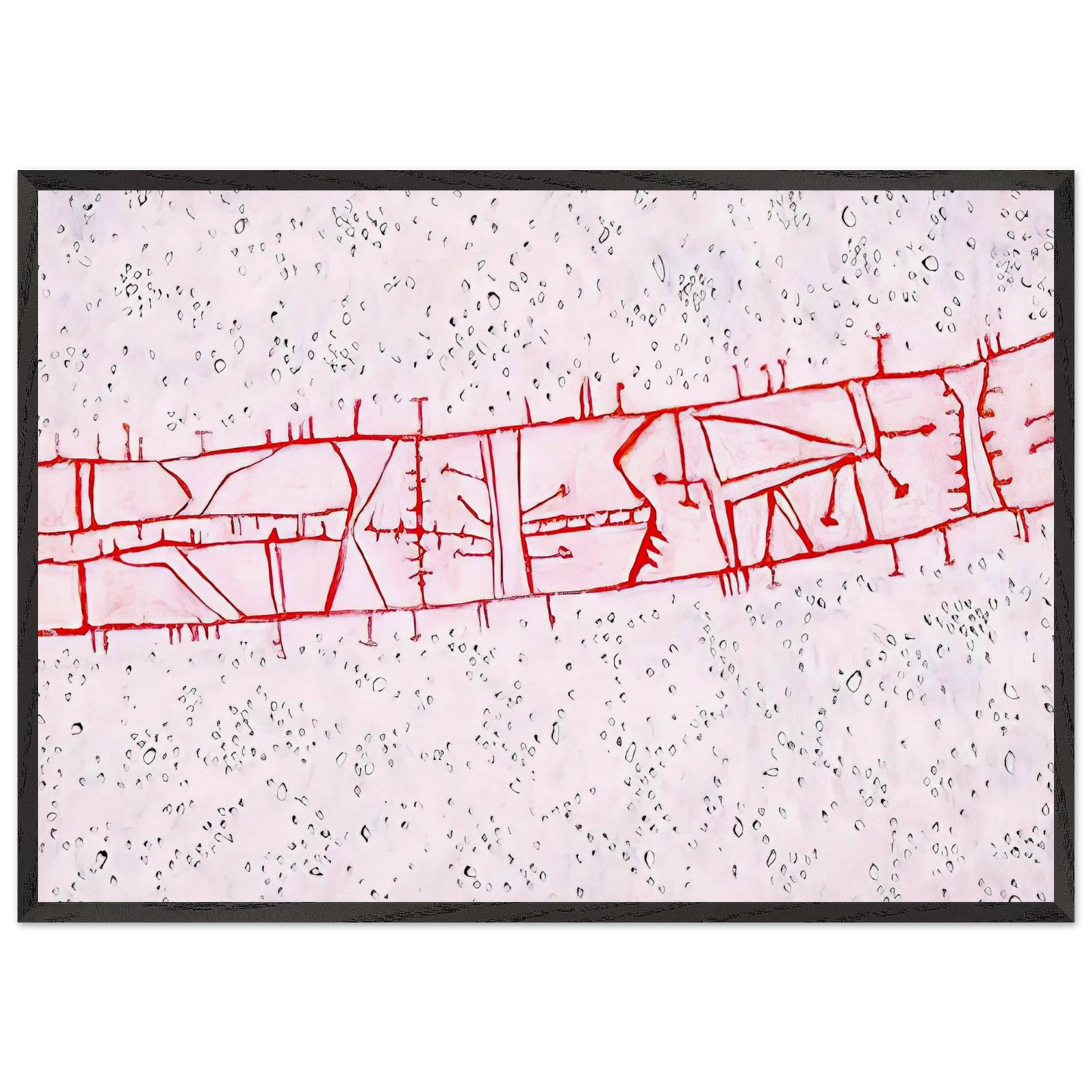 Bridge - 1952 - Gene Davis Framed Art Print – Black Wooden Frame - Default Title - -Framed Art Print