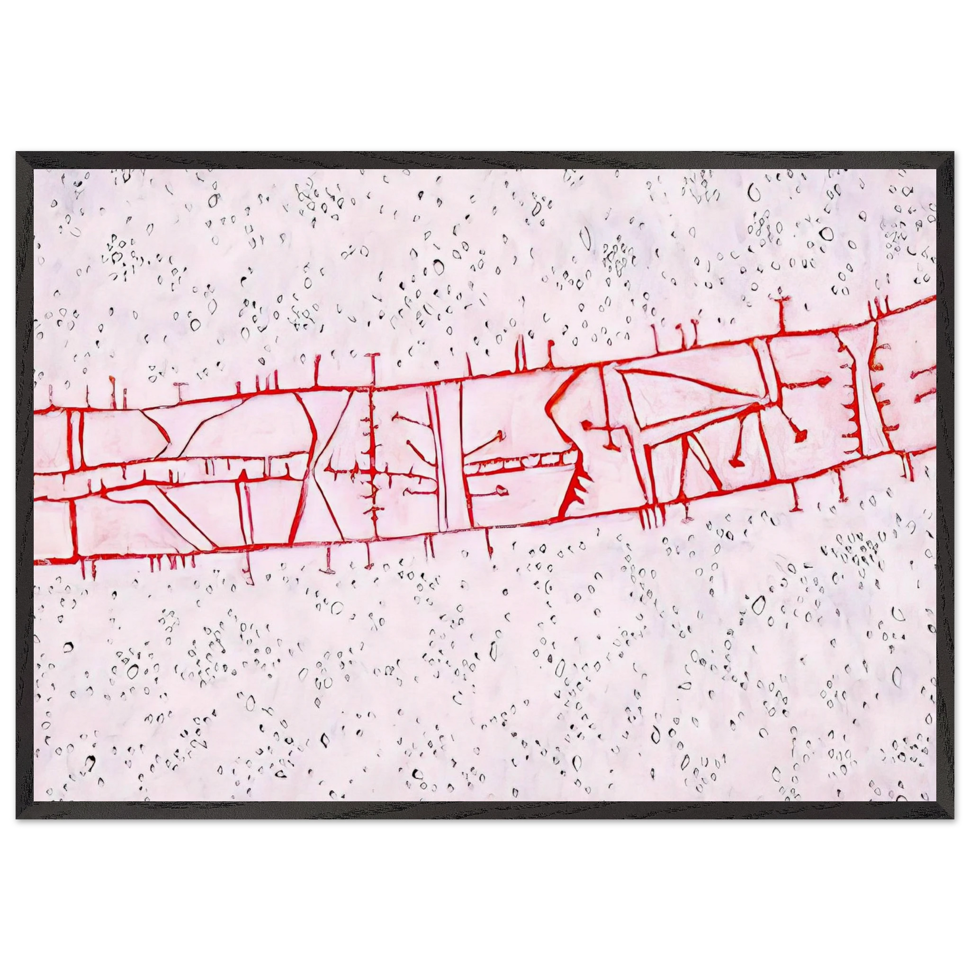 Bridge - 1952 - Gene Davis Framed Art Print – Black Wooden Frame - Default Title - -Framed Art Print