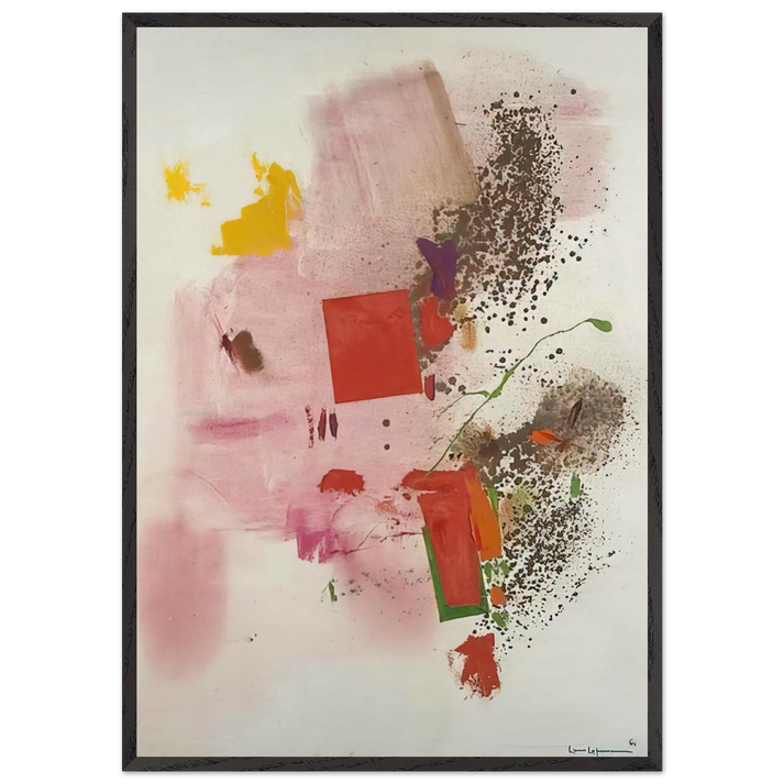 Lust and Delight - Hans Hofmann 70x100 cm / 28x40 inches Framed Art Print – Black Wooden Frame