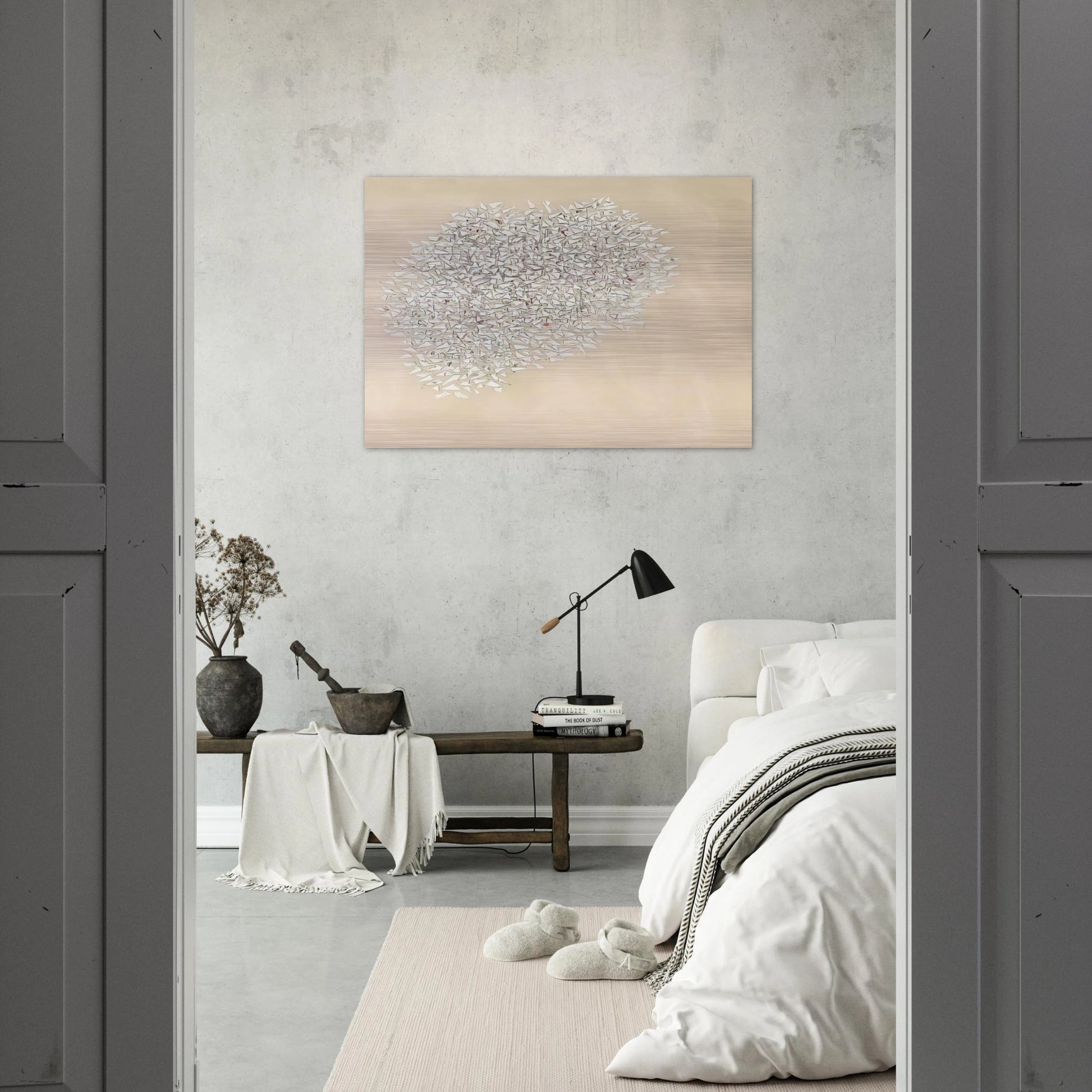 White Mass - 1980 - Robert Goodnough Brushed Aluminum Print - 70x100 cm / 28x40 inches | Robert Goodnough Aluminum Print | Robert Goodnough Prints