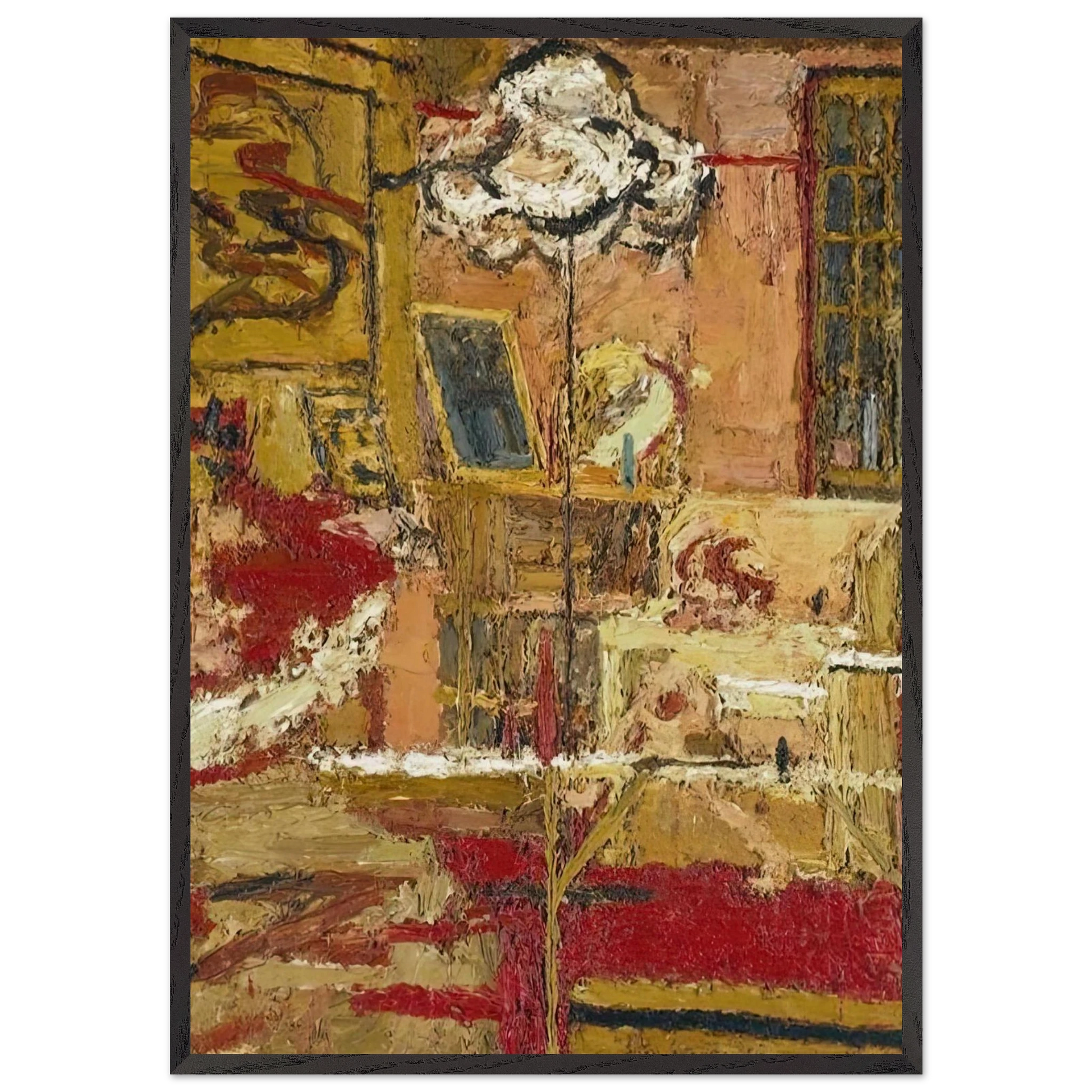 THE SITTING ROOM - Frank Auerbach Framed Art Print – Black Wooden Frame - Default Title - -Framed Art Print