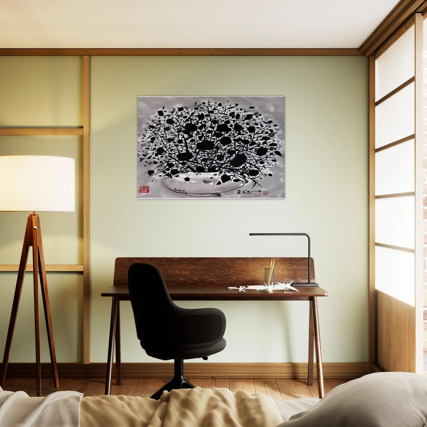 Flower - 2000 - Wu Guanzhong Brushed Aluminum Print - 70x100 cm / 28x40 inches | Wu Guanzhong Aluminum Print | Wu Guanzhong Prints