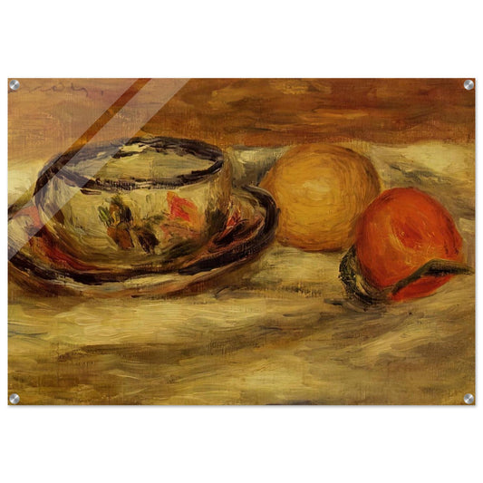 Cup, Lemon and Tomato - Pierre-Auguste Renoir Acrylic Print - 70x100 cm / 28x40″ inches | Pierre-Auguste Renoir Wall Art | Pierre-Auguste Renoir Prints