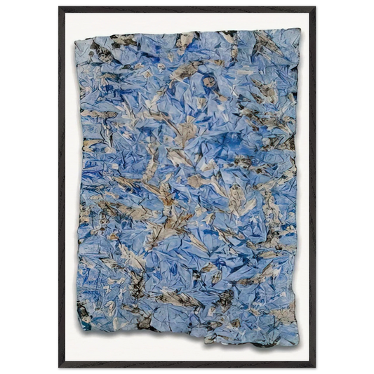 Untitled - 1982 N4 - Simon Hantai Framed Art Print – Black Wooden Frame - Default Title - -Framed Art Print