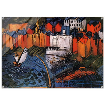 SAILBOAT AT SAINTE ADRESSE 1912 - Raoul Dufy Acrylic Print - 70x100 cm / 28x40″ inches | Raoul Dufy Wall Art | Raoul Dufy Prints
