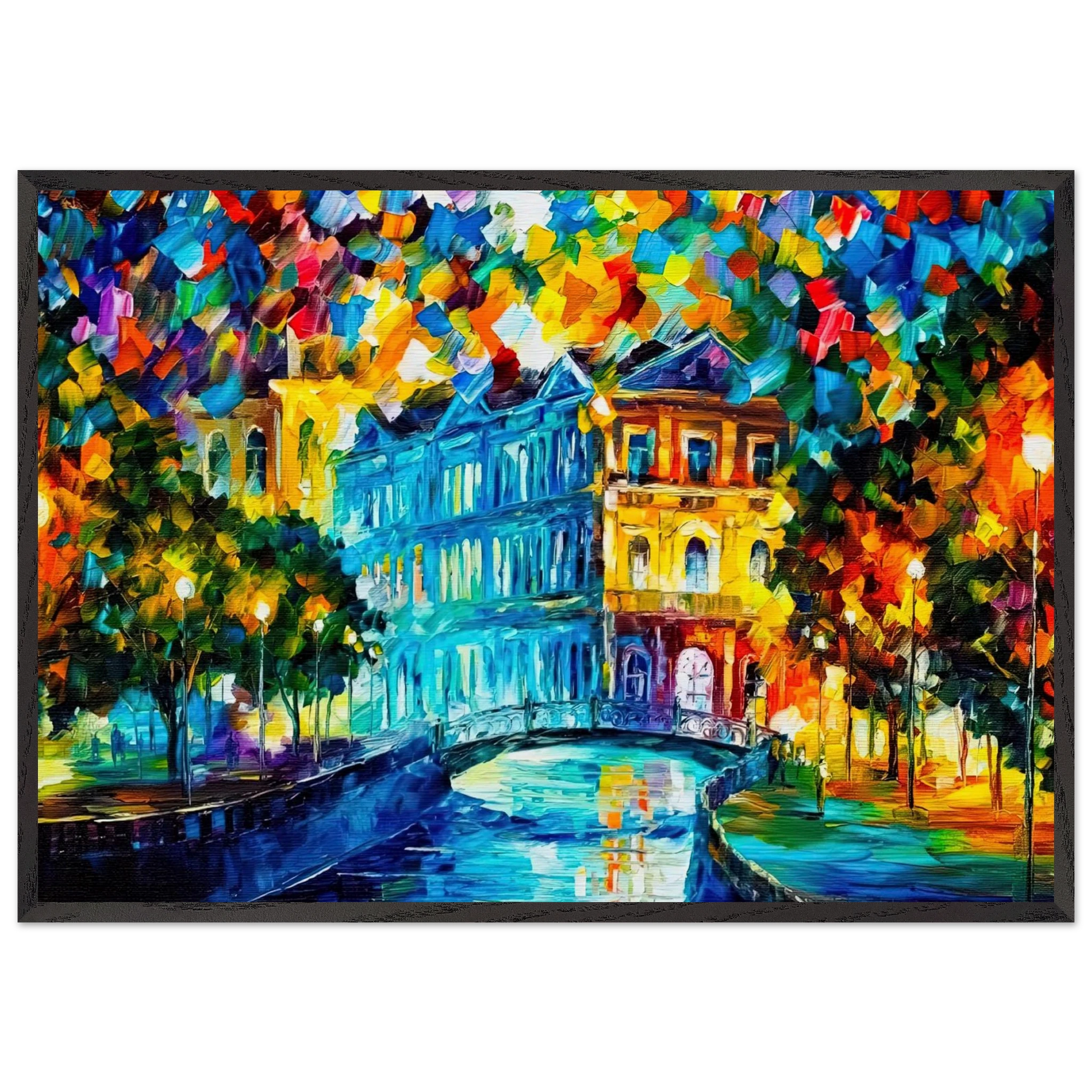 Leonid Afremov N12 - Leonid Afremov Framed Art Print – Black Wooden Frame - Default Title - -Framed Art Print