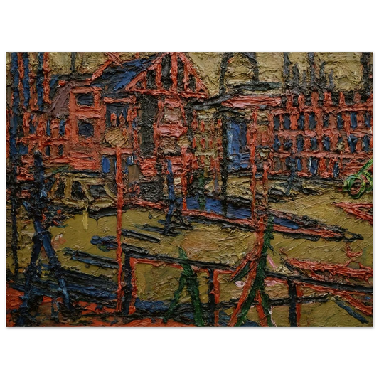 Frank Auerbach - BEHIND CAMDEN TOWN STATION SUMMER EVENING Fine Art Poster - Default Title