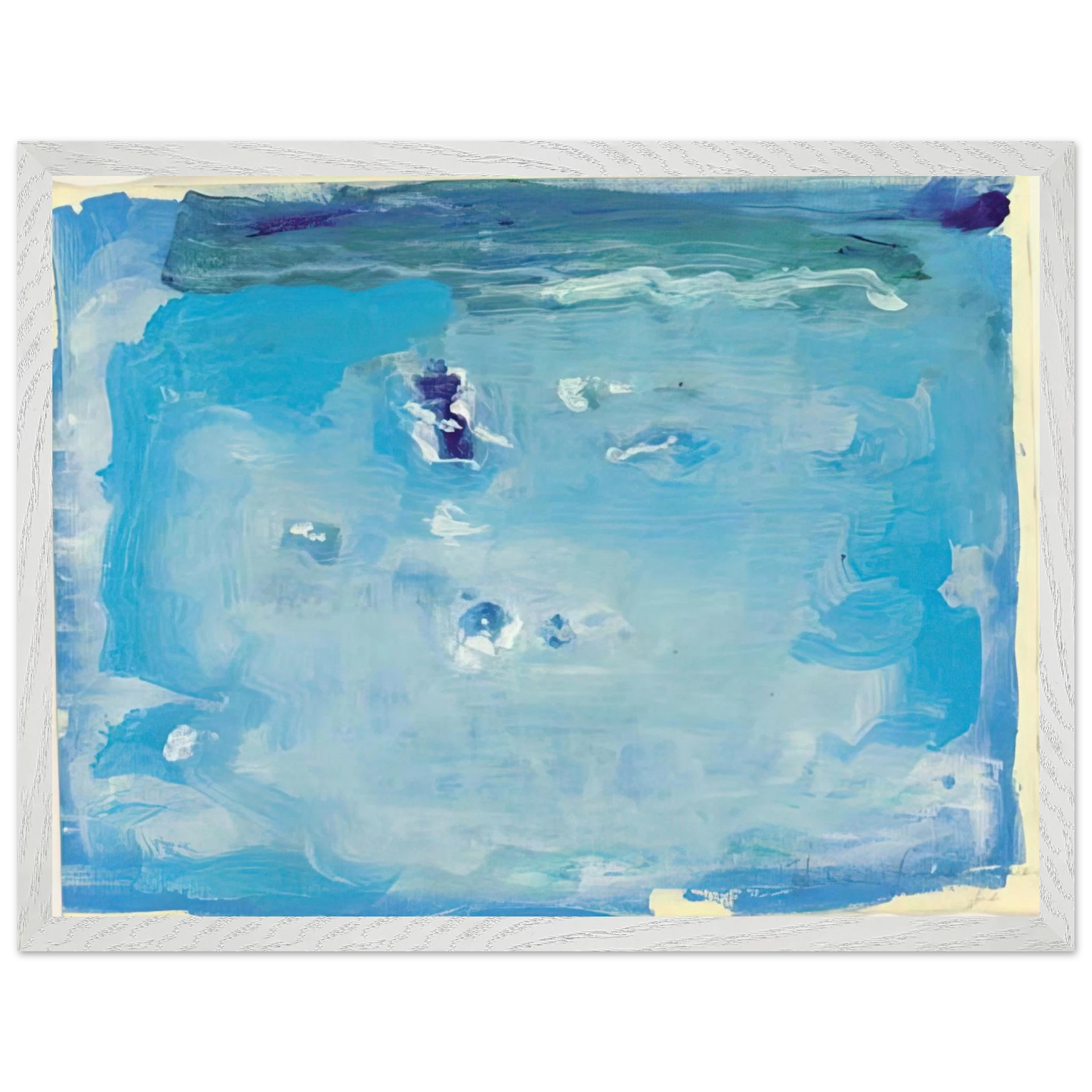 Helen Frankenthaler - Untitled - Color Field Painting, Lyrical Abstraction Wall art - 45x60 cm / 18x24 inches - Premium Wooden Framed Poster With Fine Art Paper - Wood frame