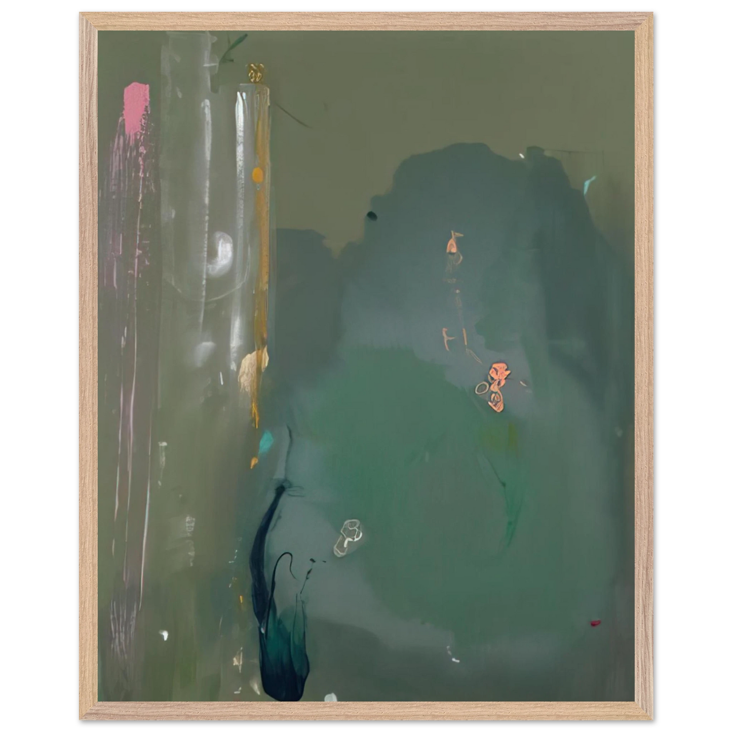 Helen Frankenthaler - CÃ´te d Argent - 1980 Wall art - 15x20 cm / 6x8 inches - Premium Wooden Framed Poster With Fine Art Paper - Black frame