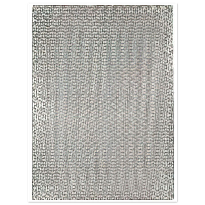 Francois Morellet - 3 grillages superposÃƒÂ©s 0Ã‚Â°, 15Ã‚Â°, -15Ã‚Â° - 1959  75x100 cm / 30x40inches Fine Art Poster