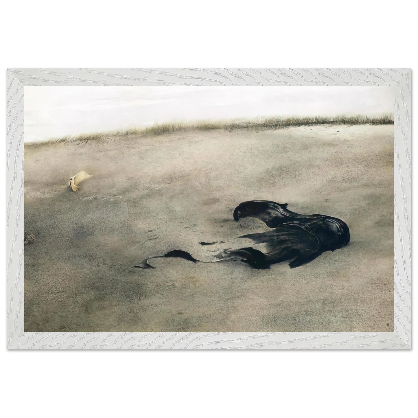 Andrew Wyeth - NOT DETECTED 37 Wall Art - 21x29.7 cm / 8x12" - Premium Wooden Framed Poster With Fine Art Paper - White frame
