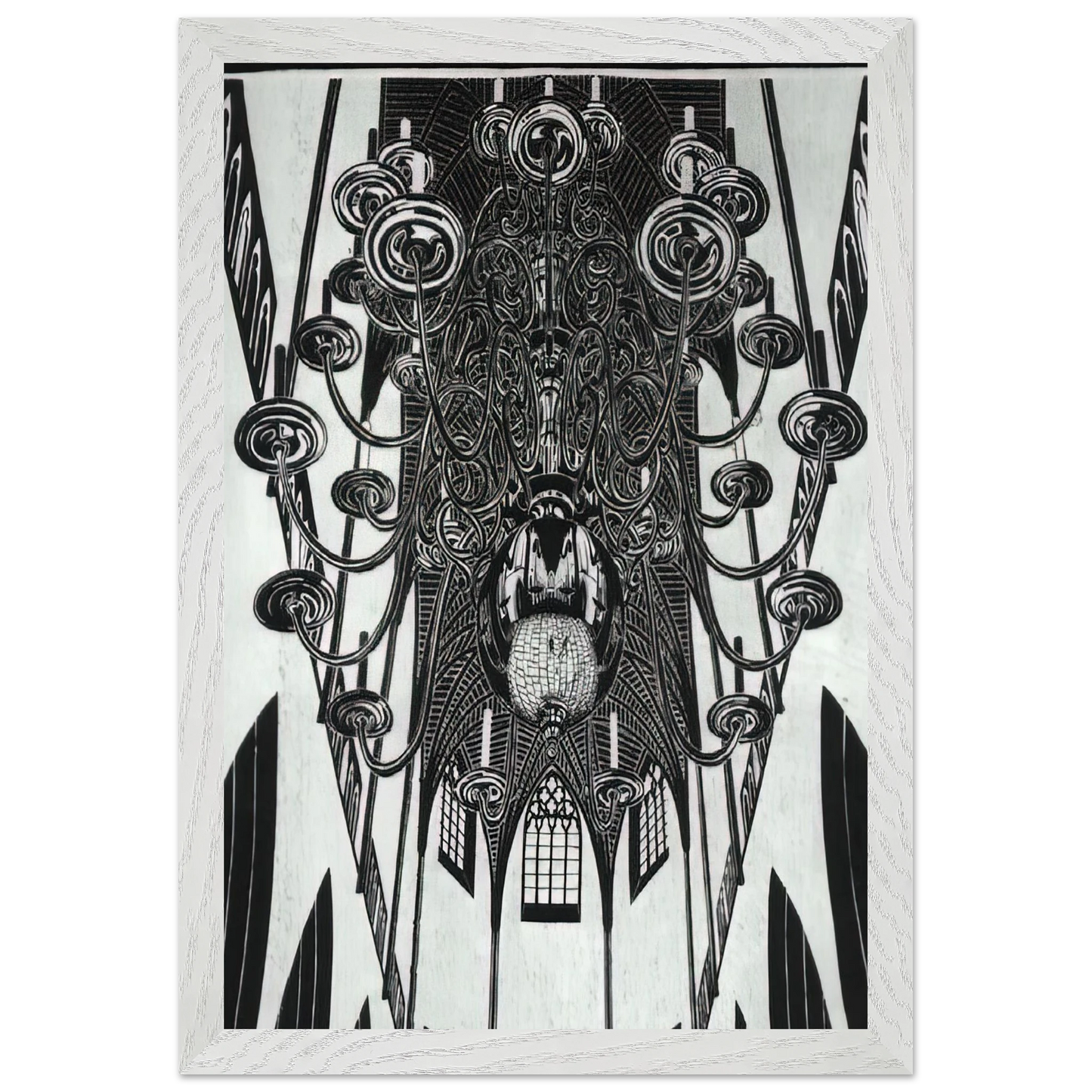 MC Escher - ESCHER (2) Wall Art - 21x29.7 cm / 8x12" - Premium Wooden Framed Poster With Fine Art Paper - Wood frame