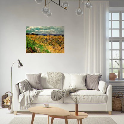 Wheat Field with Cornflowers - Vincent van Gogh Brushed Aluminum Print - 70x100 cm / 28x40 inches | Vincent van Gogh Aluminum Print | Vincent van Gogh Prints