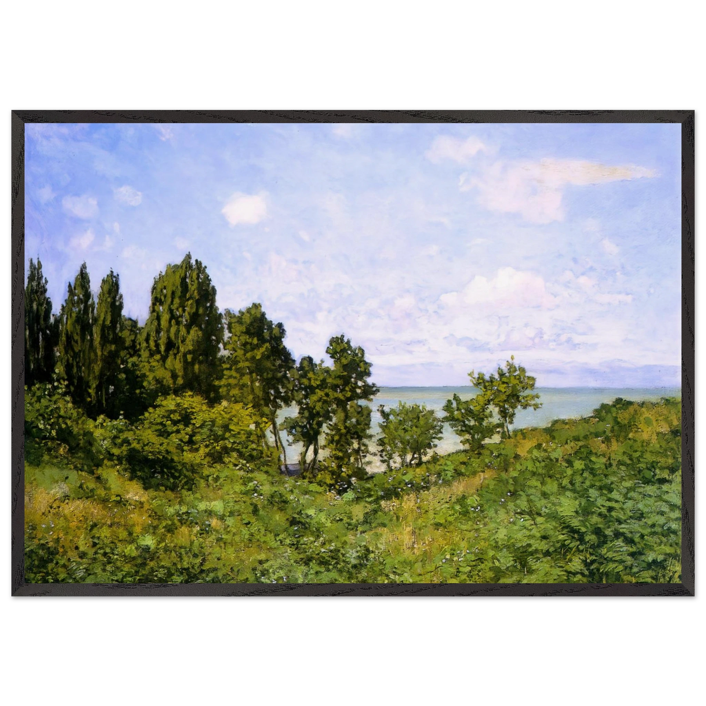 By the Sea N2 - claude monet Framed Art Print – Black Wooden Frame - Default Title - -Framed Art Print